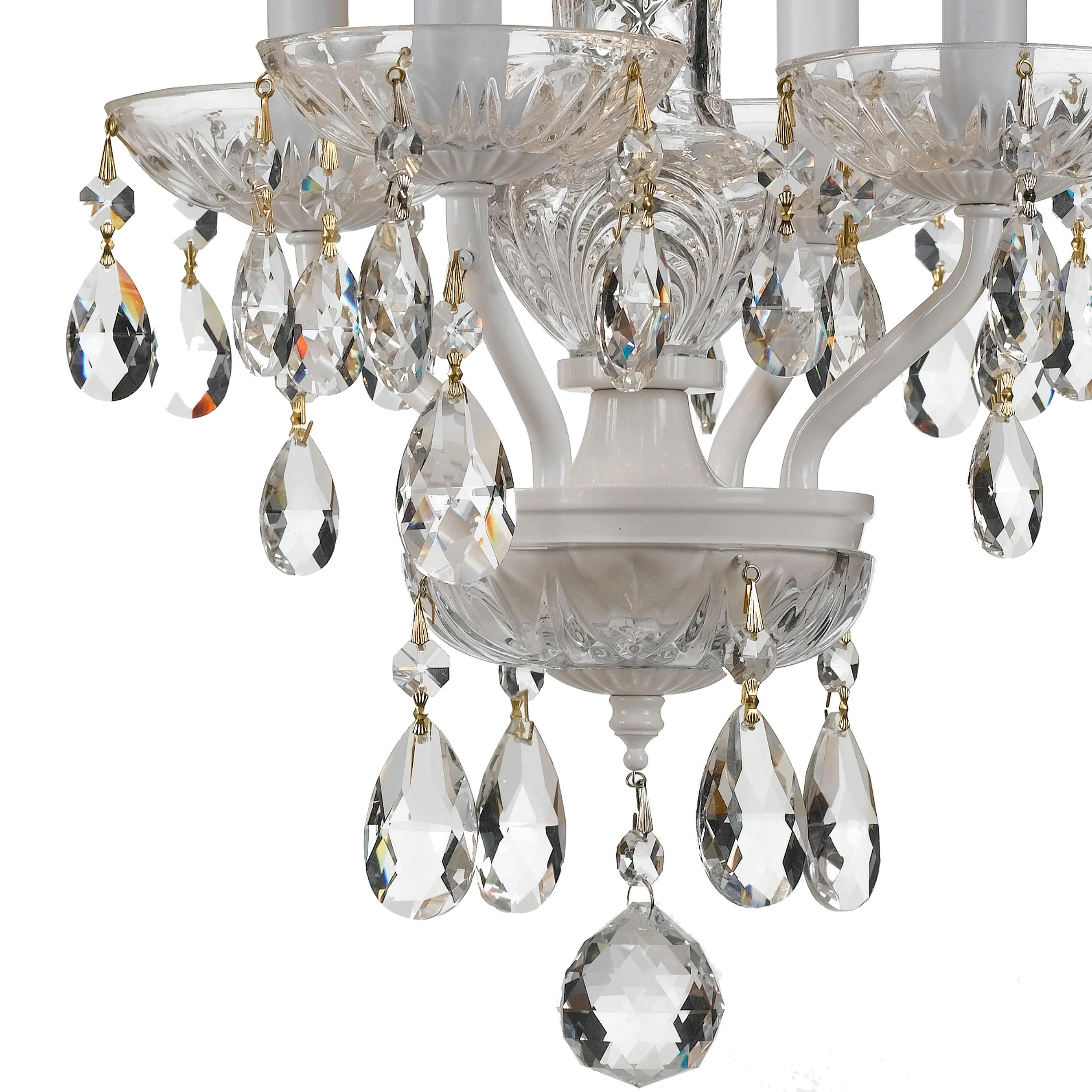 Crystorama Welton 11'' Swarovski Spectra Crystal Wet White Chandelier - Image 2