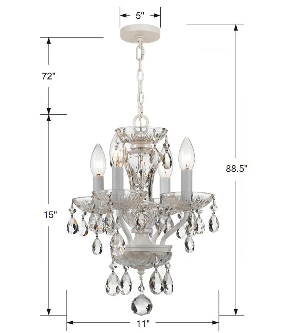Crystorama Welton 11'' Swarovski Spectra Crystal Wet White Chandelier - Image 5