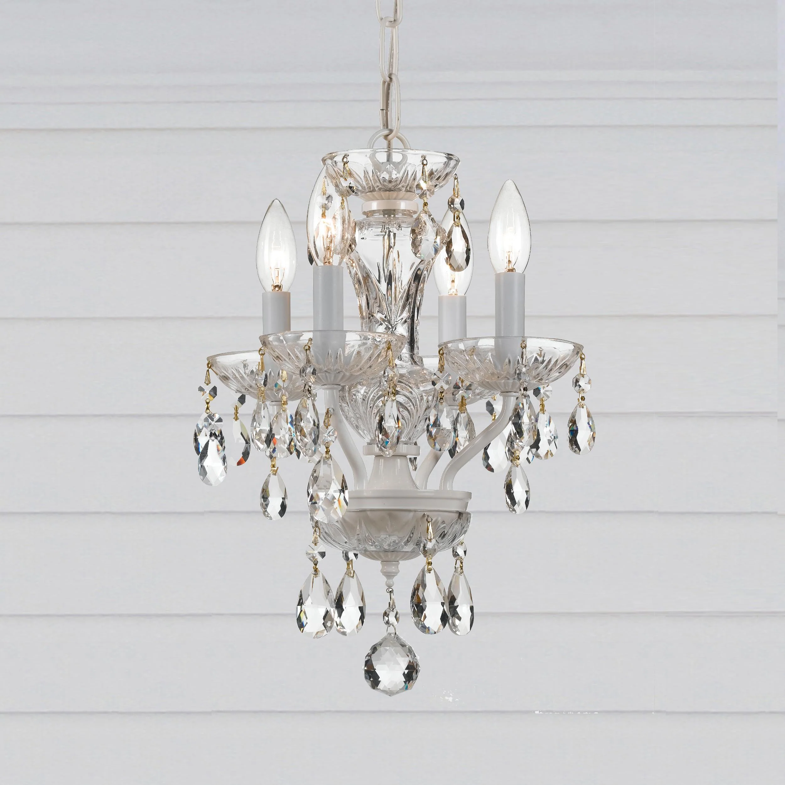 Crystorama Welton 11'' Swarovski Spectra Crystal Wet White Chandelier - Image 6