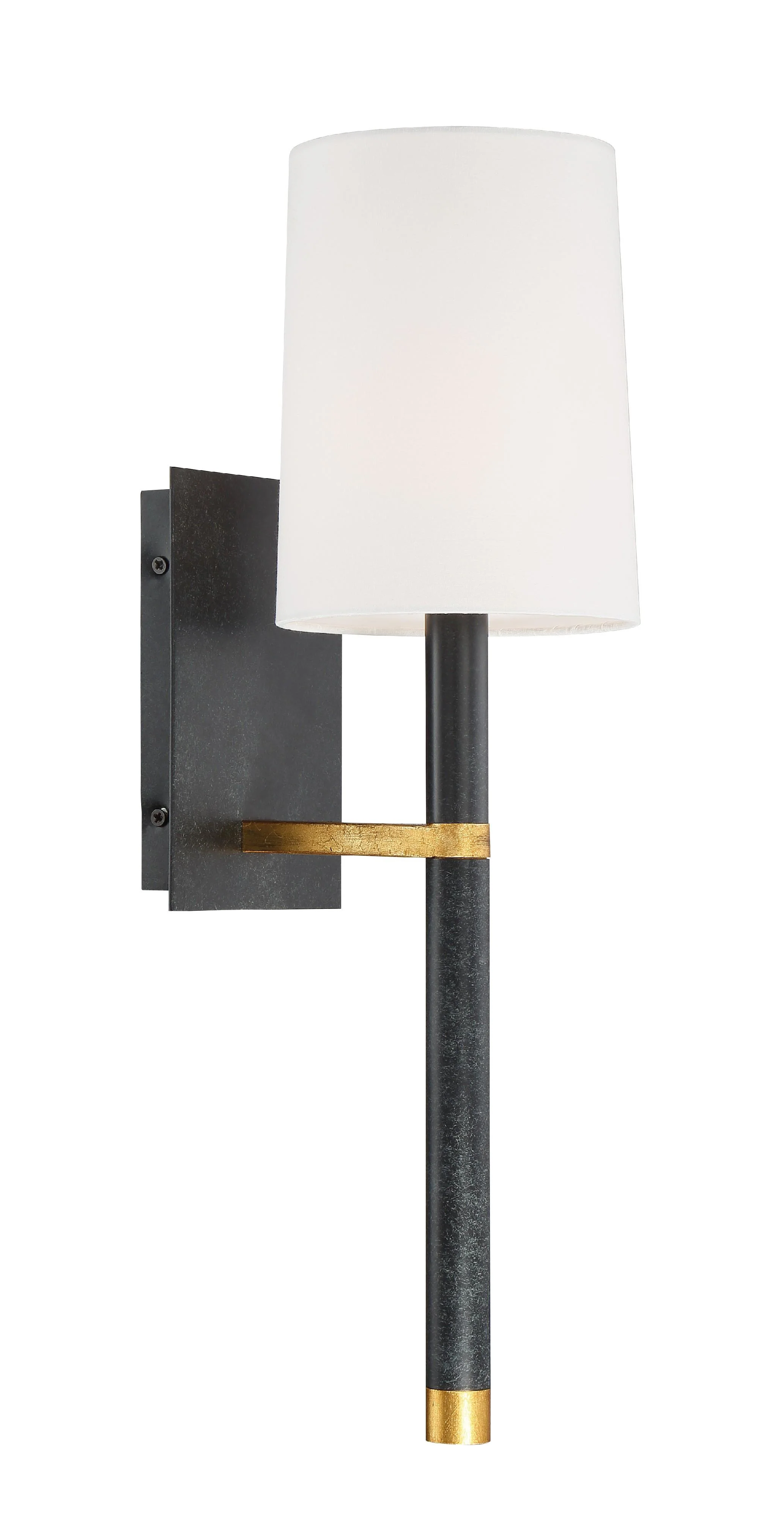 Crystorama Weston 5.5'' Black + Antique Gold Sconce - Image 5