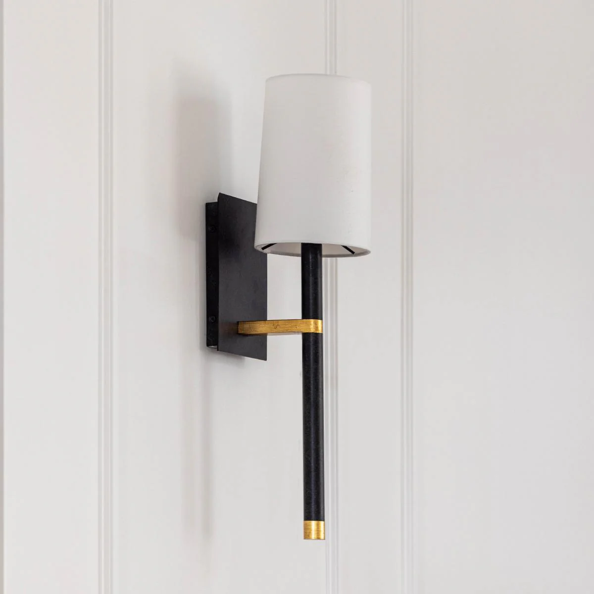 Crystorama Weston 5.5'' Black + Antique Gold Sconce - Image 6