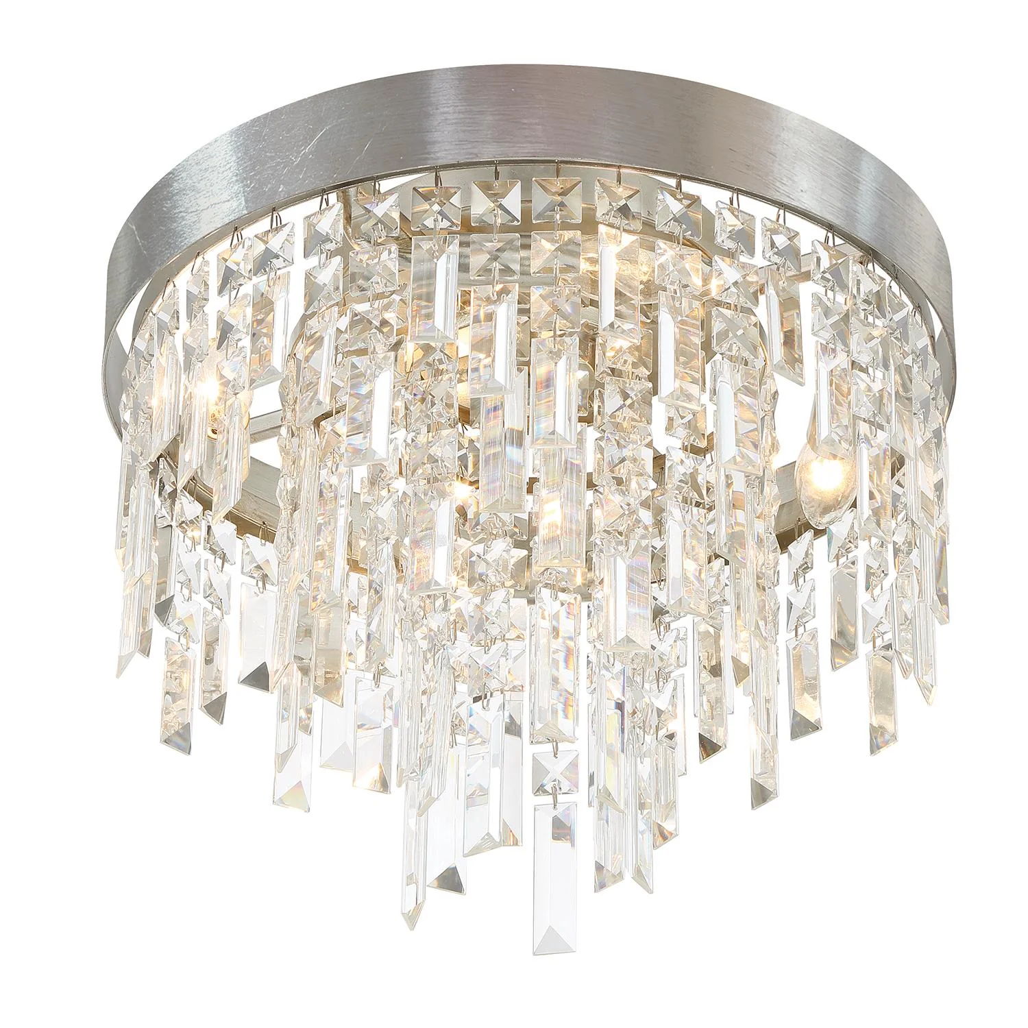 Crystorama Winfield 16'' Antique Silver Flush Mount - Image 4