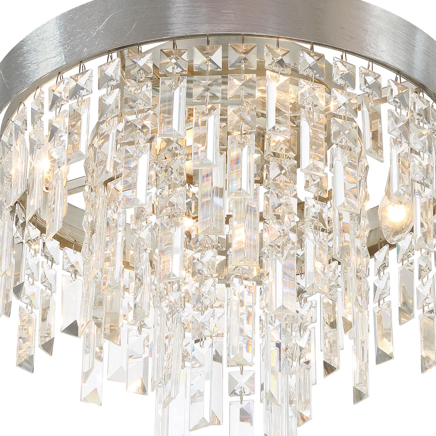 Crystorama Winfield 16'' Antique Silver Flush Mount - Image 5