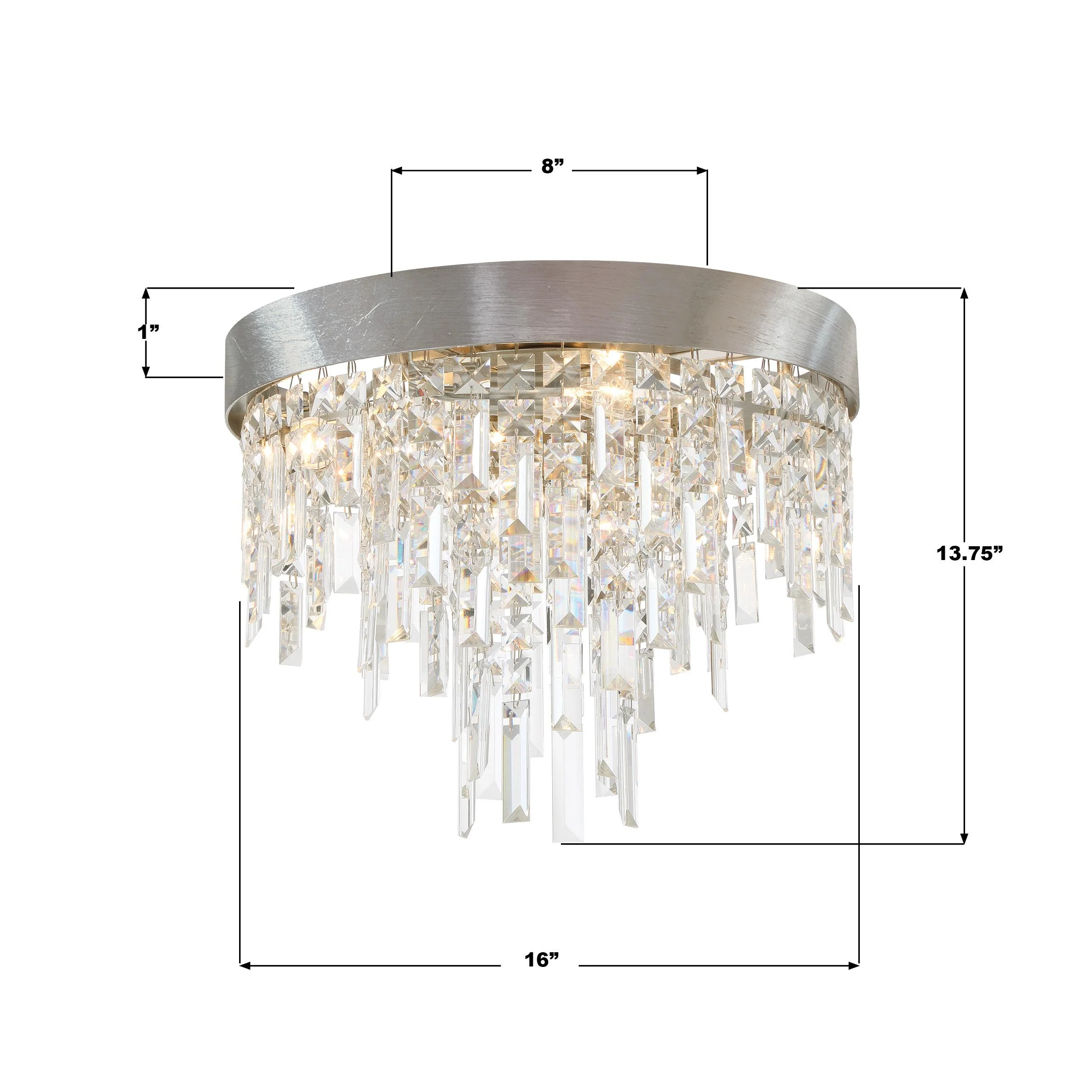 Crystorama Winfield 16'' Antique Silver Flush Mount - Image 6