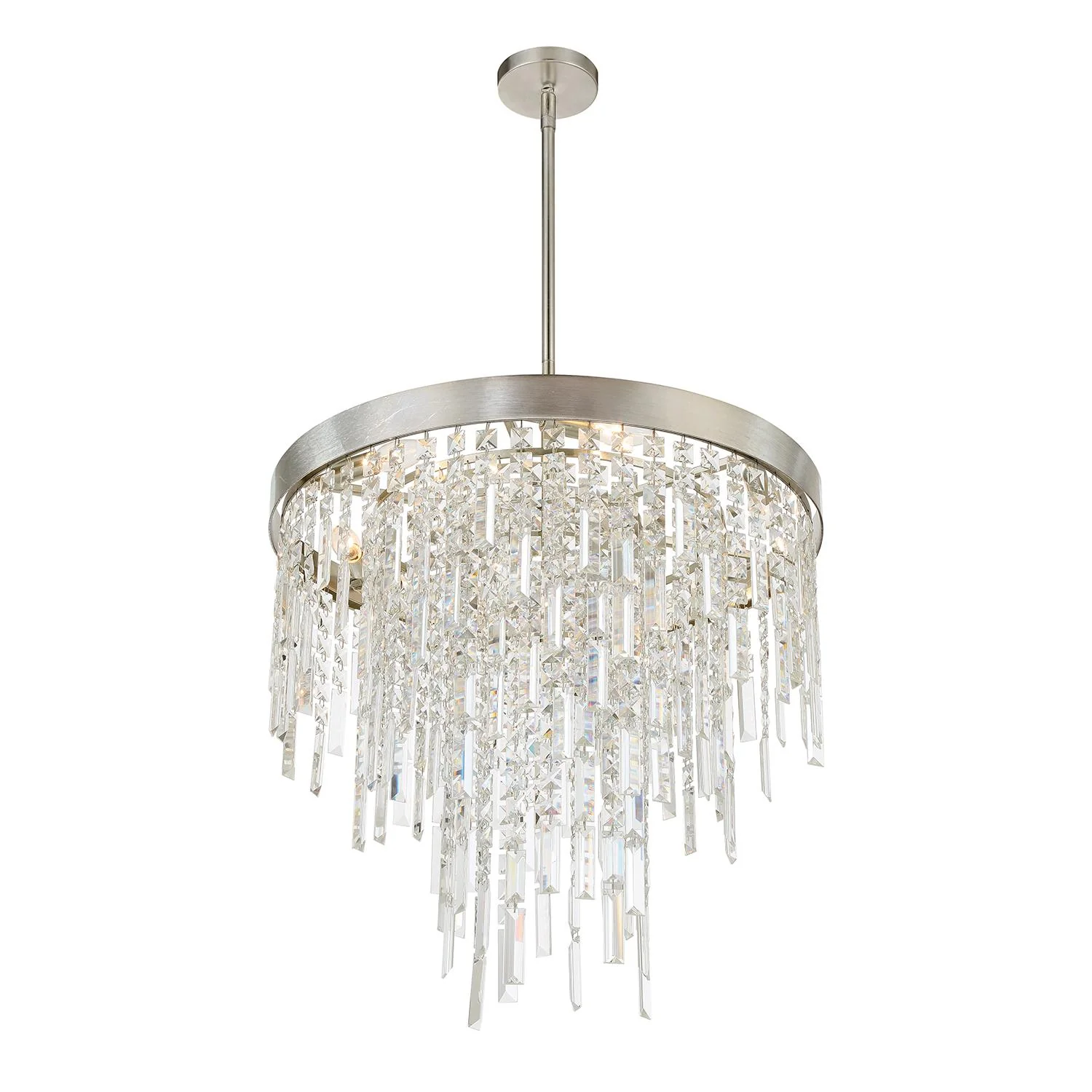 Crystorama Winfield 24'' Antique Silver Chandelier - Image 4