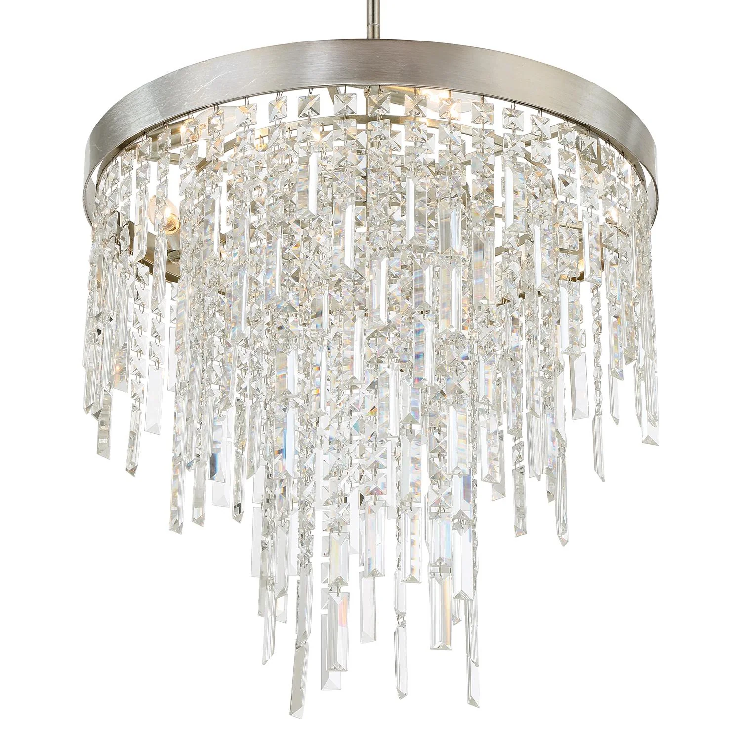 Crystorama Winfield 24'' Antique Silver Chandelier - Image 7