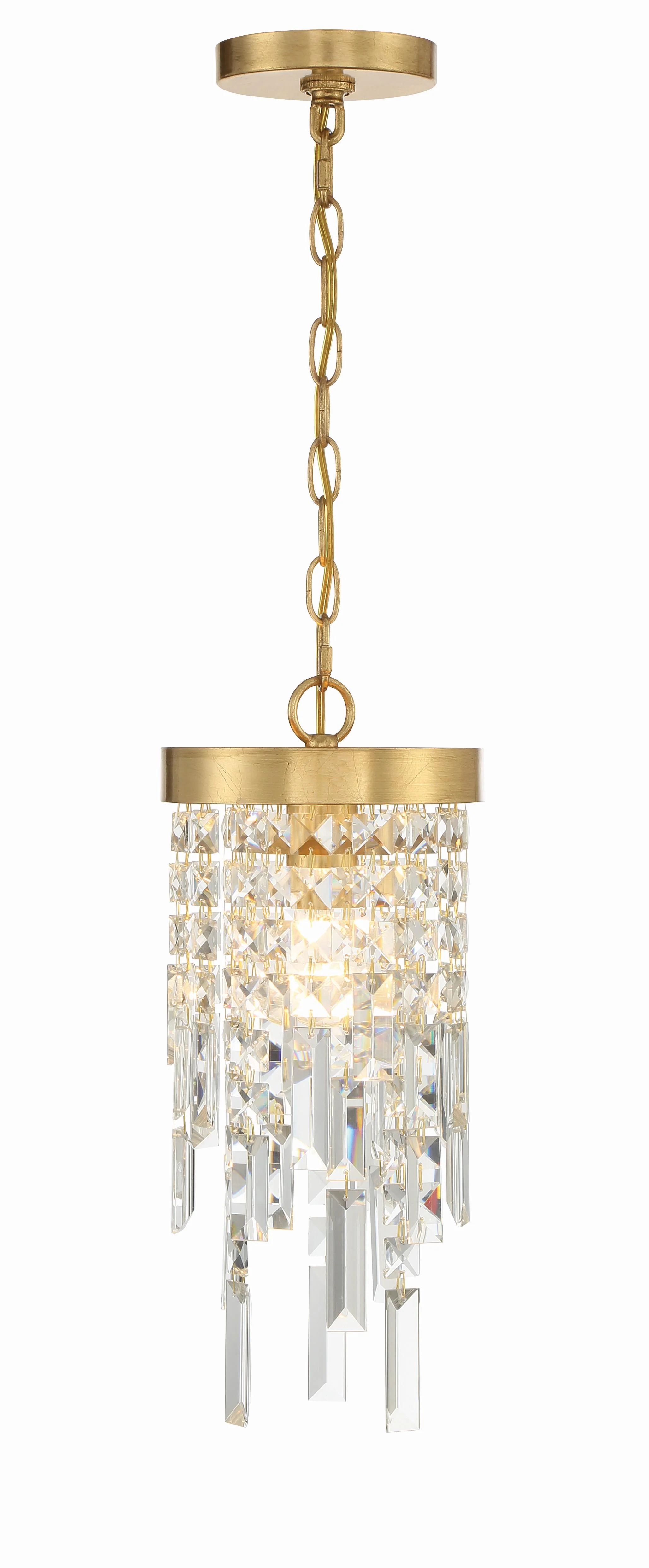 Crystorama Winfield 7'' Antique Gold Chandelier