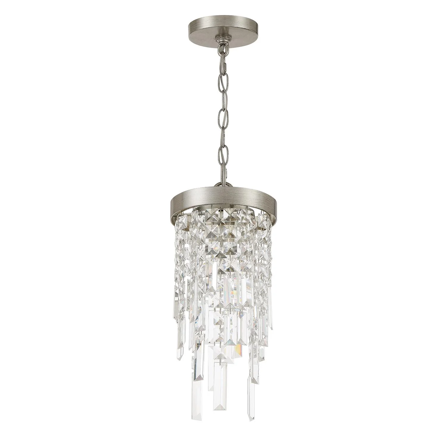 Crystorama Winfield 7'' Antique Silver Chandelier - Image 3