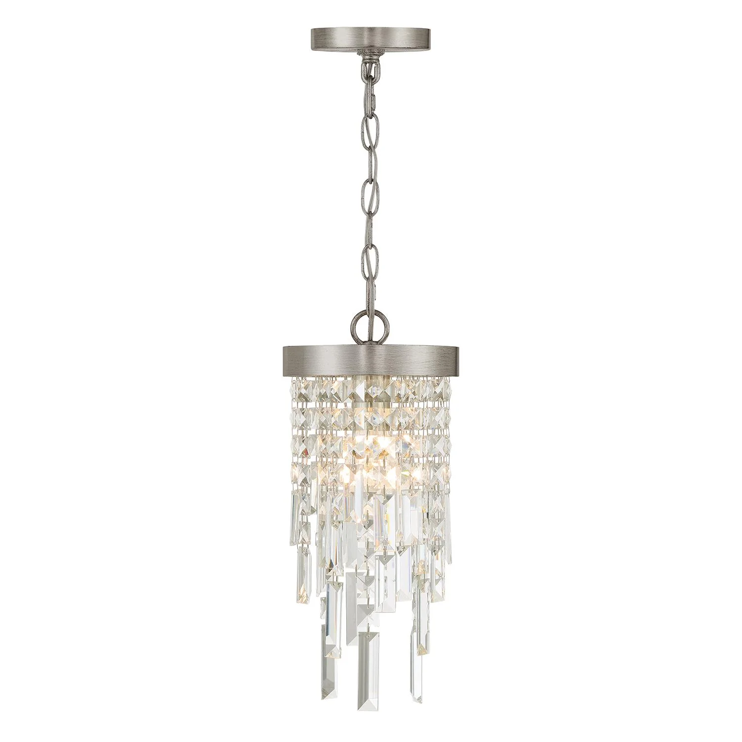 Crystorama Winfield 7'' Antique Silver Chandelier - Image 4