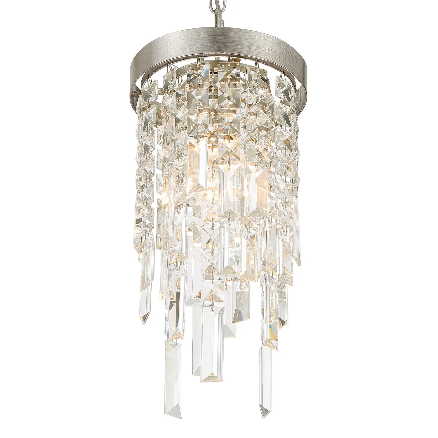 Crystorama Winfield 7'' Antique Silver Chandelier - Image 7