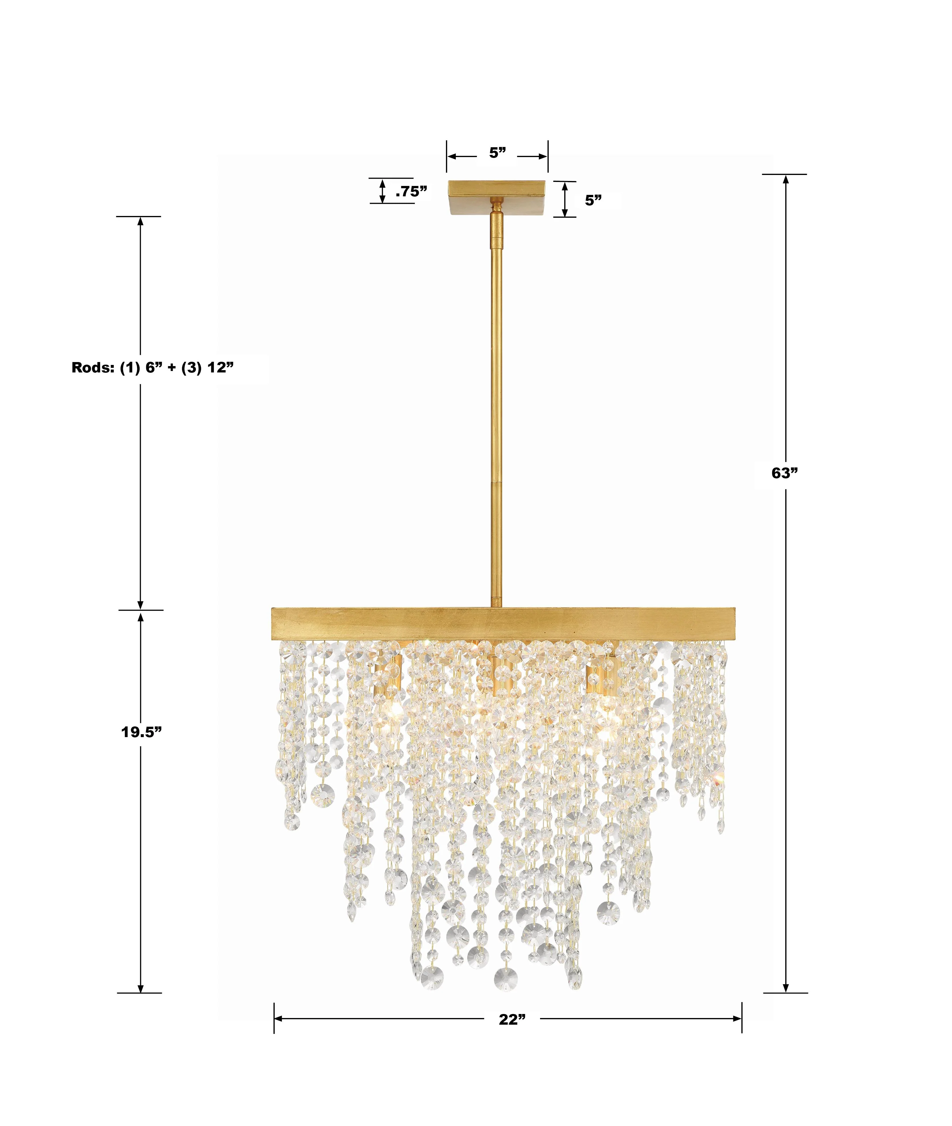 Crystorama Winham 22'' Antique Gold Chandelier - Image 7