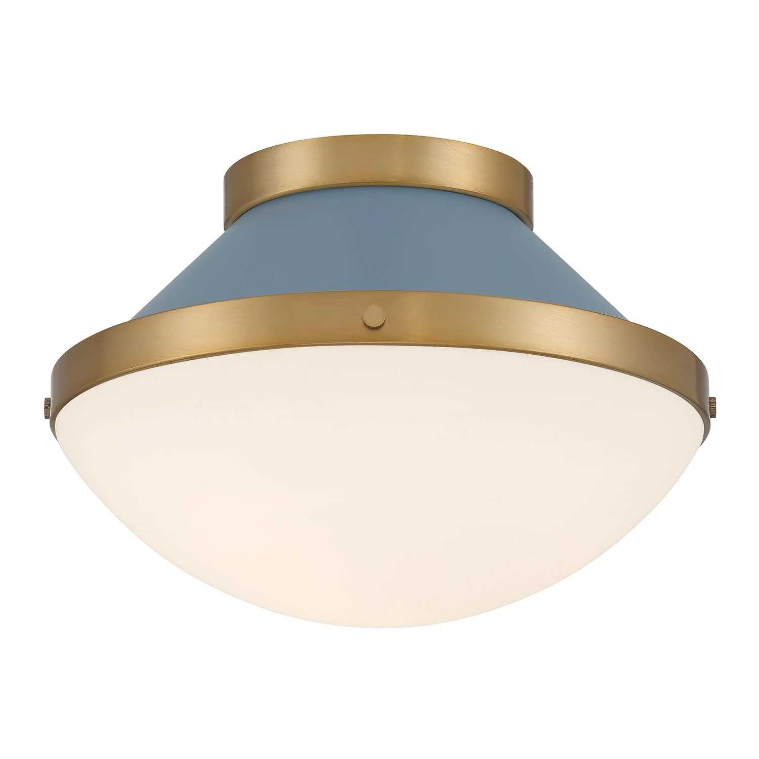 Crystorama Xander 12.25'' Vibrant Gold + Blue Flush Mount