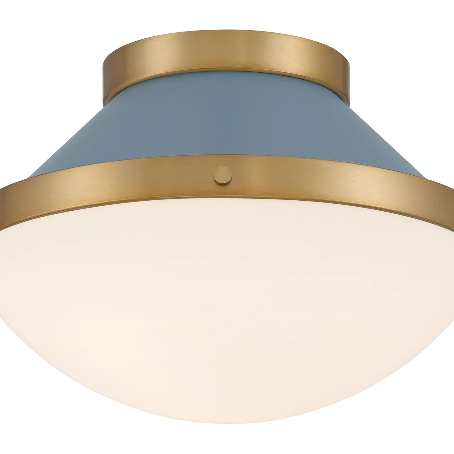 Crystorama Xander 12.25'' Vibrant Gold + Blue Flush Mount - Image 5