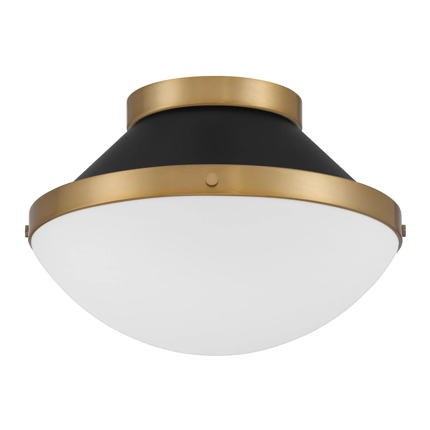 Crystorama Xander 12.25'' Vibrant Gold + Matte Black Flush Mount - Image 2