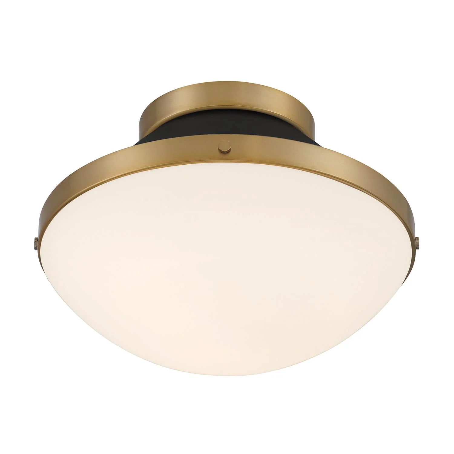 Crystorama Xander 12.25'' Vibrant Gold + Matte Black Flush Mount - Image 4