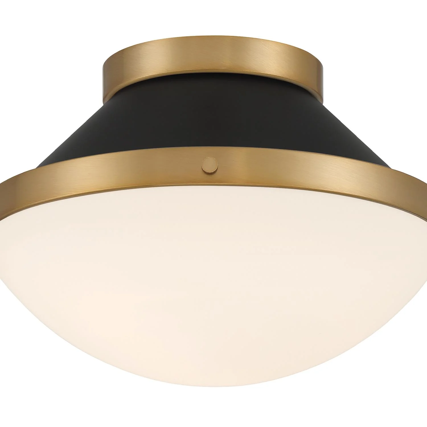 Crystorama Xander 12.25'' Vibrant Gold + Matte Black Flush Mount - Image 6