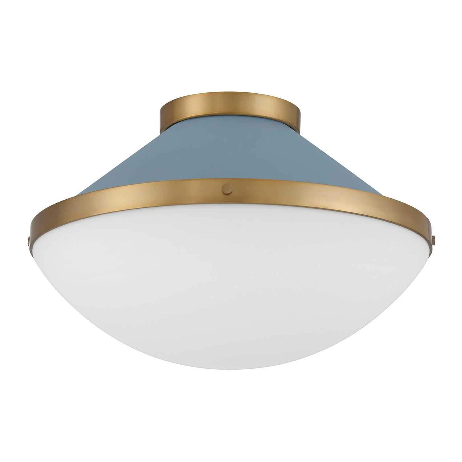 Crystorama Xander 16.25'' Vibrant Gold + Blue Flush Mount - Image 2