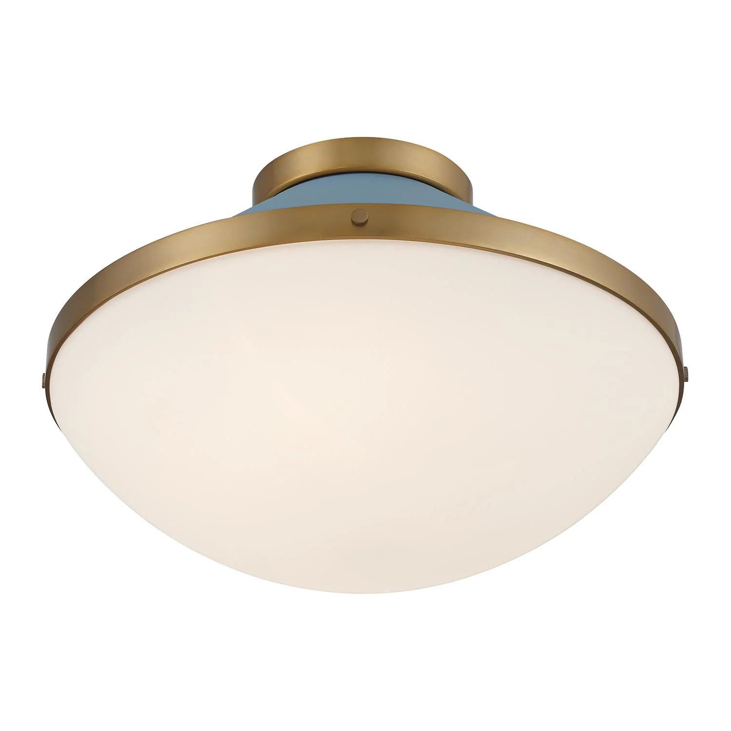 Crystorama Xander 16.25'' Vibrant Gold + Blue Flush Mount - Image 5