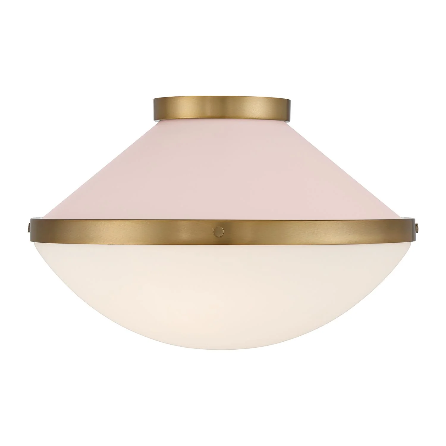 Crystorama Xander 16.25'' Vibrant Gold + Blush Flush Mount - Image 3