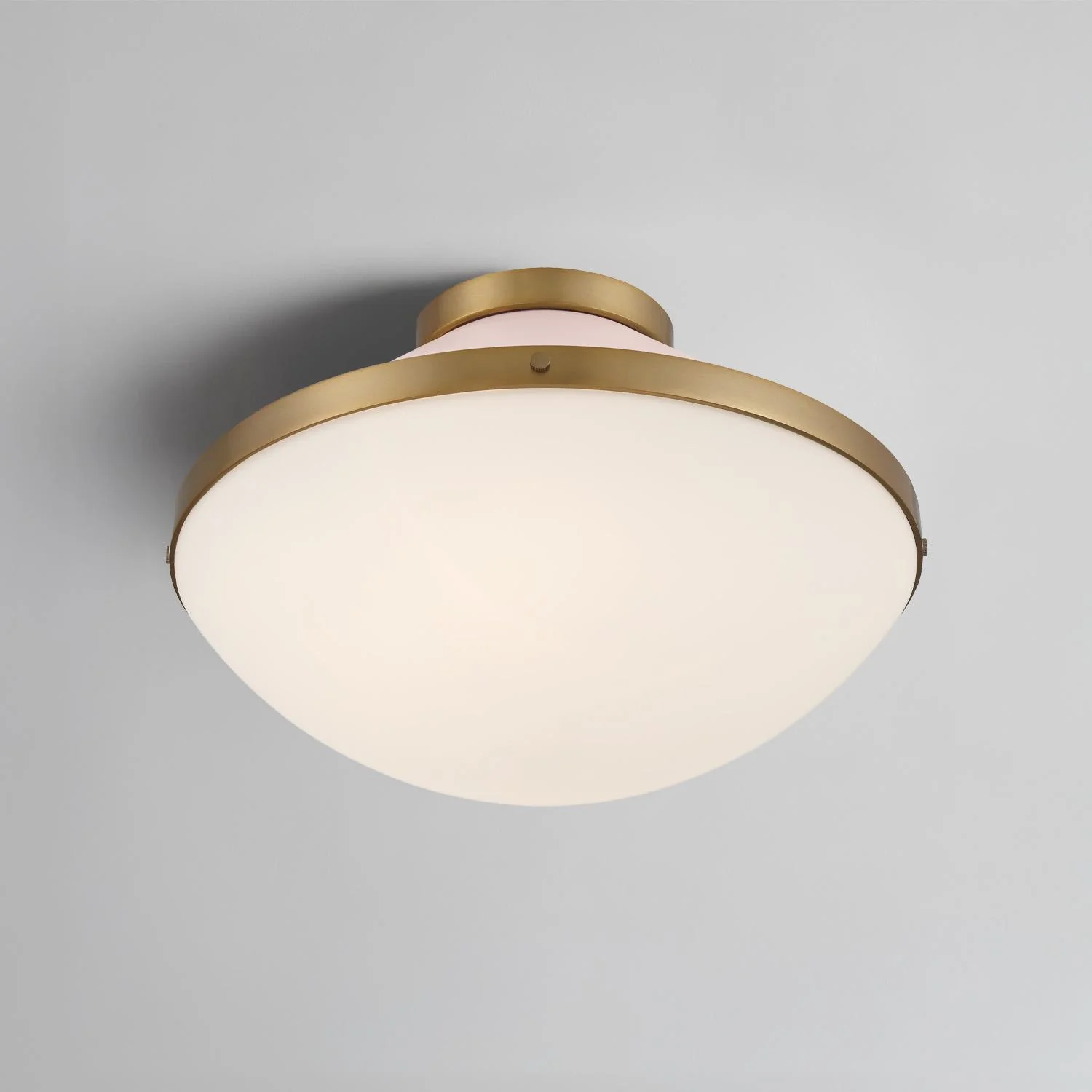 Crystorama Xander 16.25'' Vibrant Gold + Blush Flush Mount - Image 4