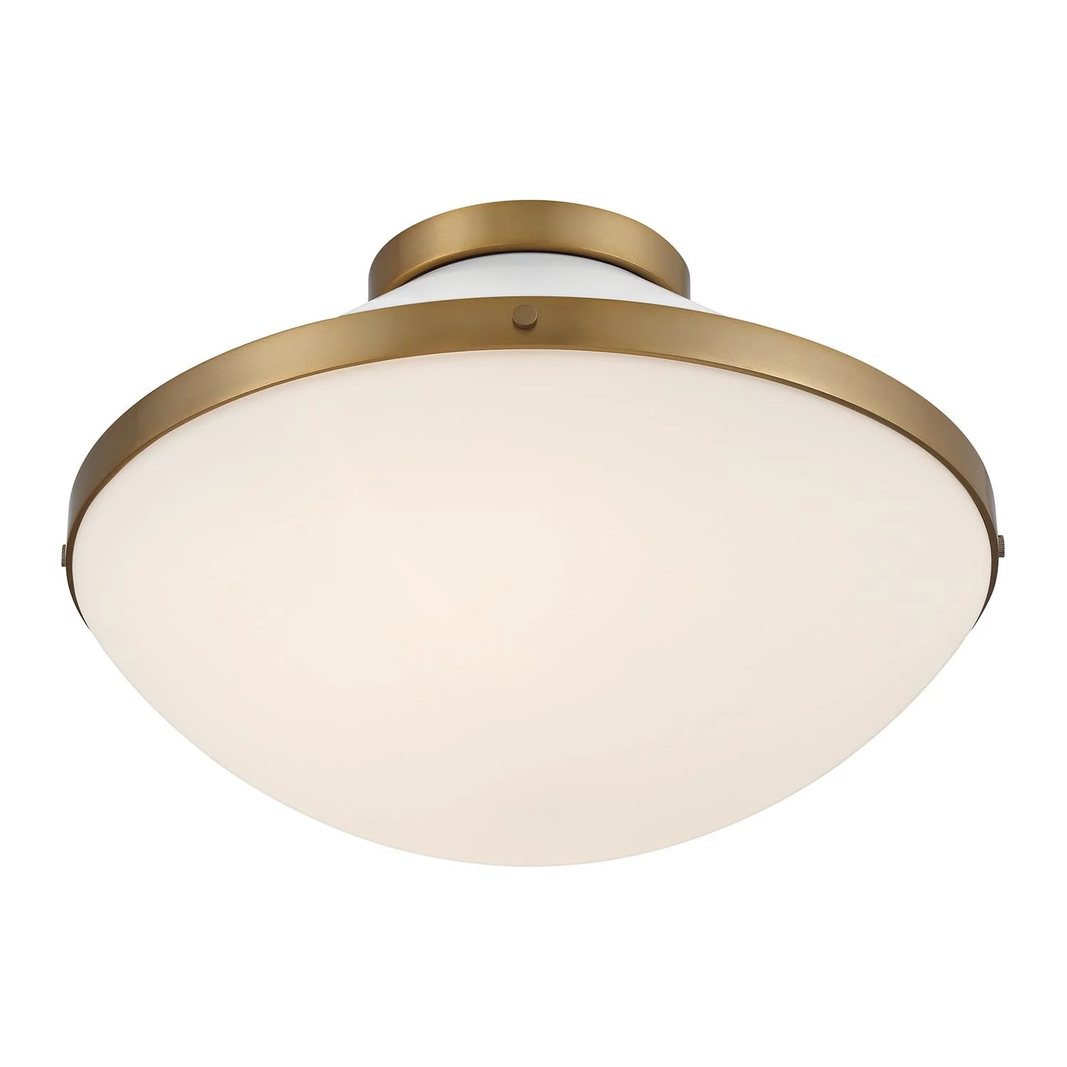 Crystorama Xander 16.25'' Vibrant Gold + White Flush Mount - Image 5
