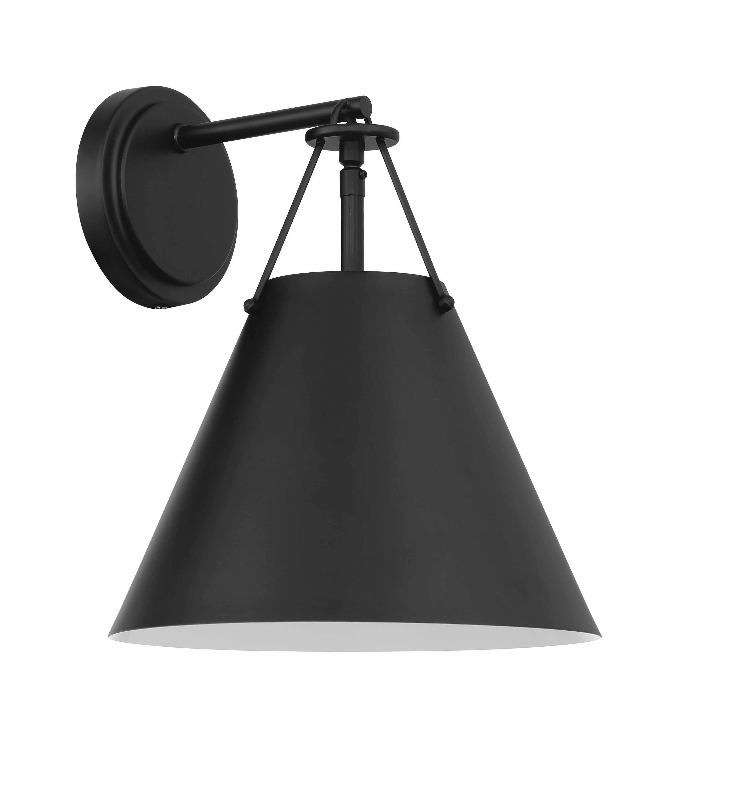Crystorama Xavier 10'' Matte Black Sconce