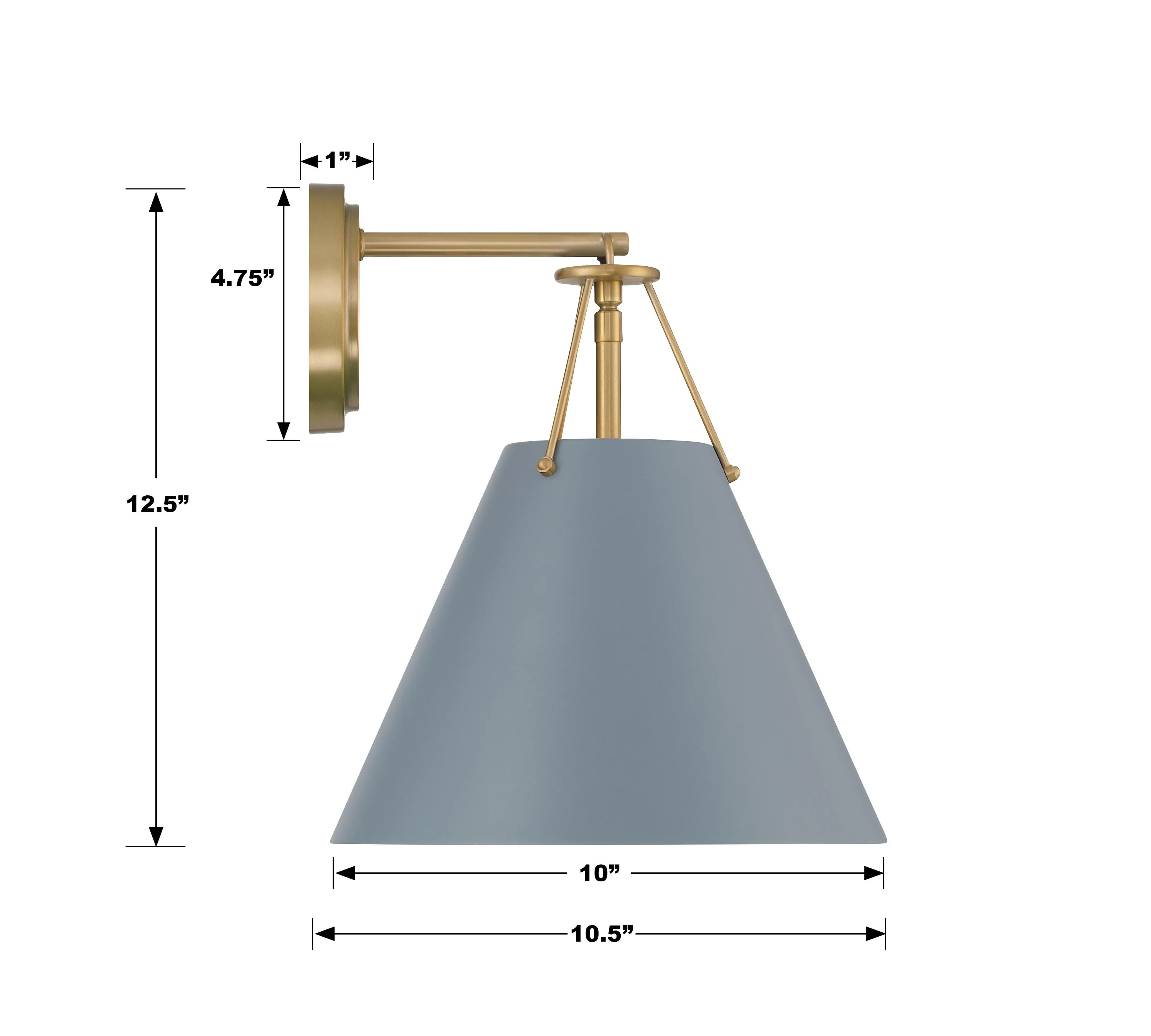 Crystorama Xavier 10'' Vibrant Gold + Blue Sconce - Image 7