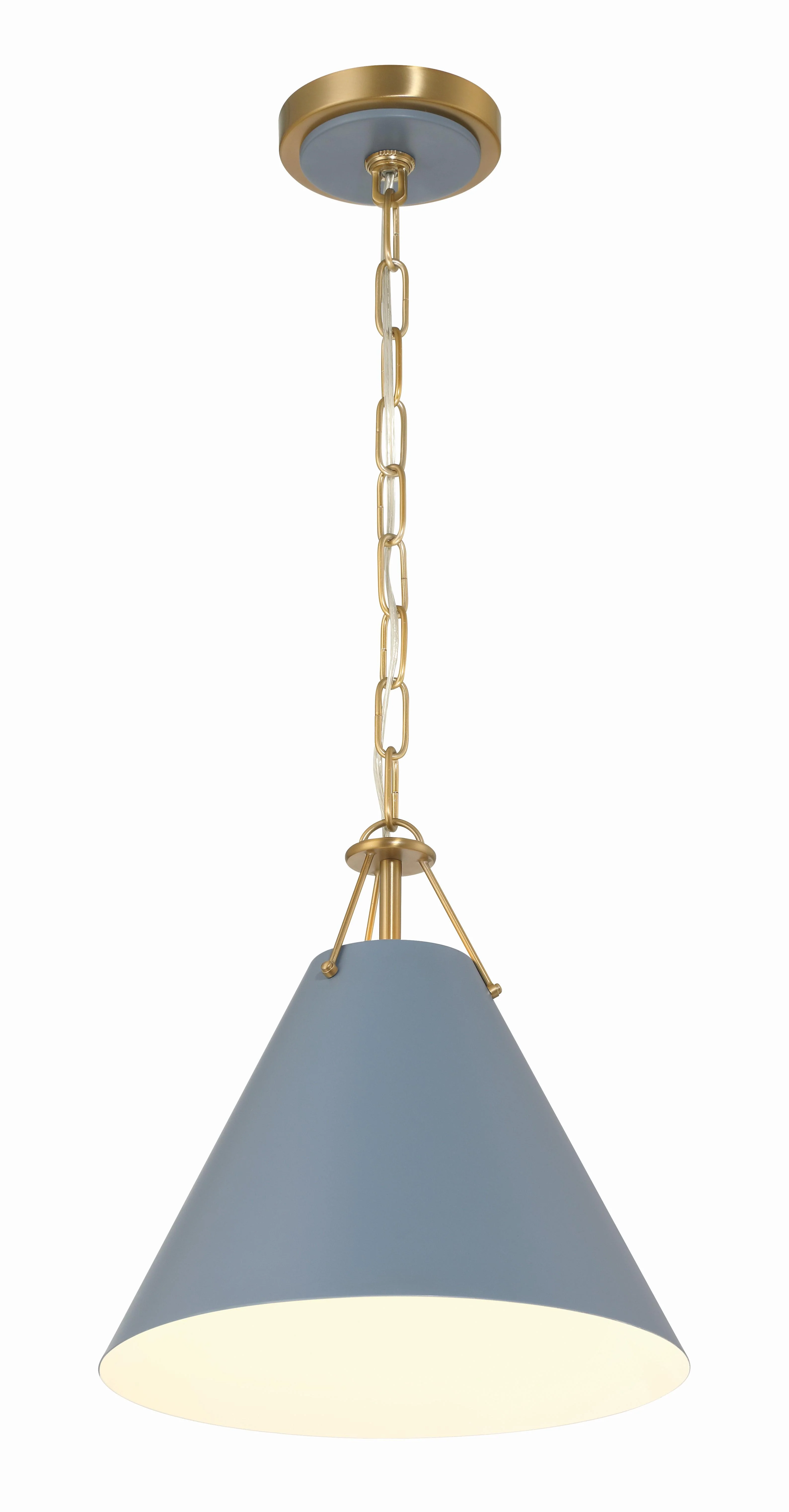 Crystorama Xavier 12'' Vibrant Gold + Blue Pendant - Image 3