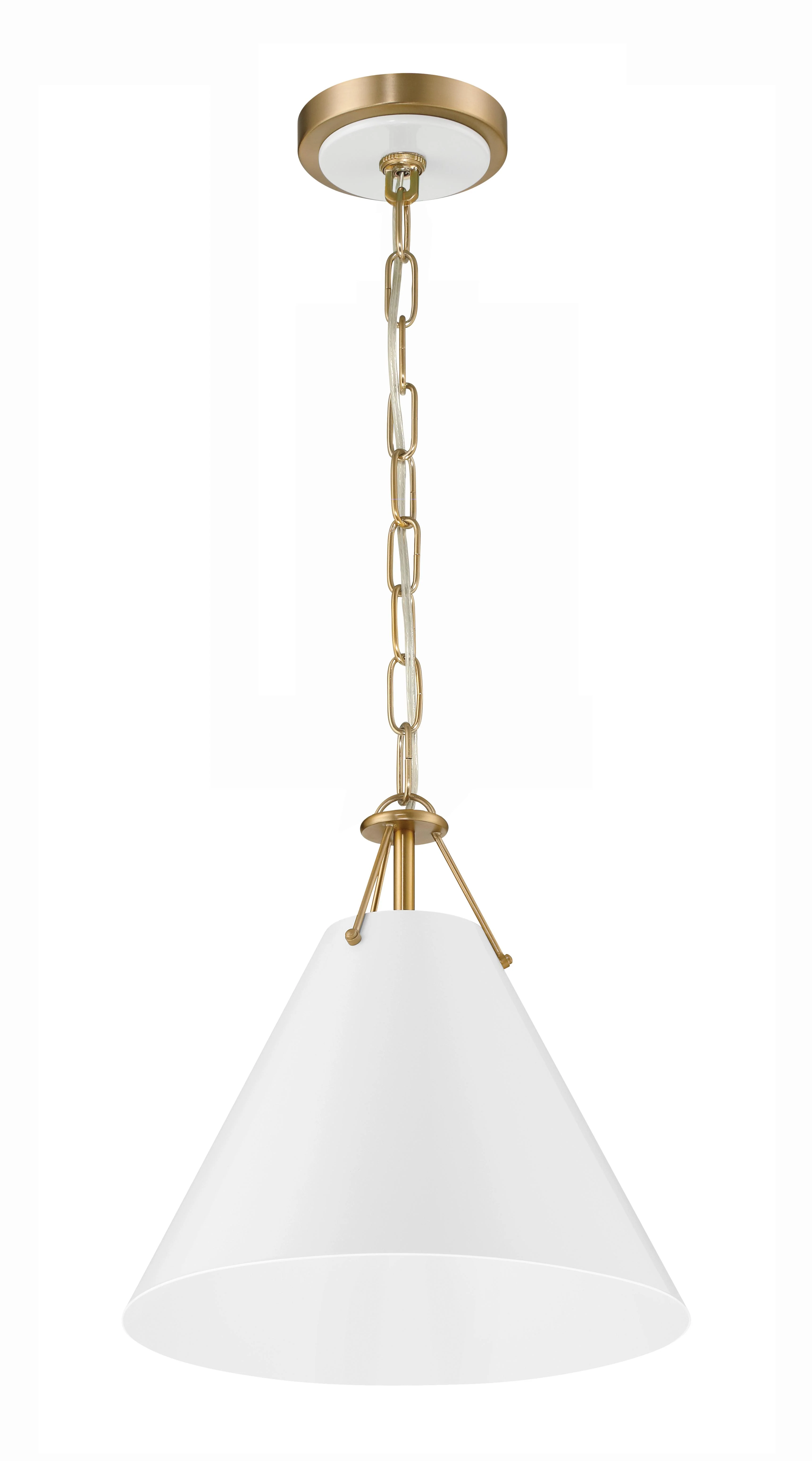 Crystorama Xavier 12'' Vibrant Gold Pendant