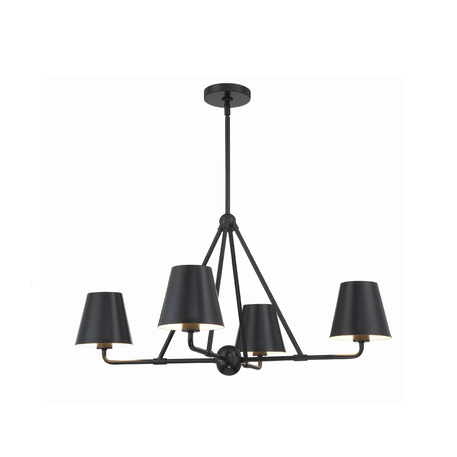 Crystorama Xavier 31.75'' Matte Black Chandelier