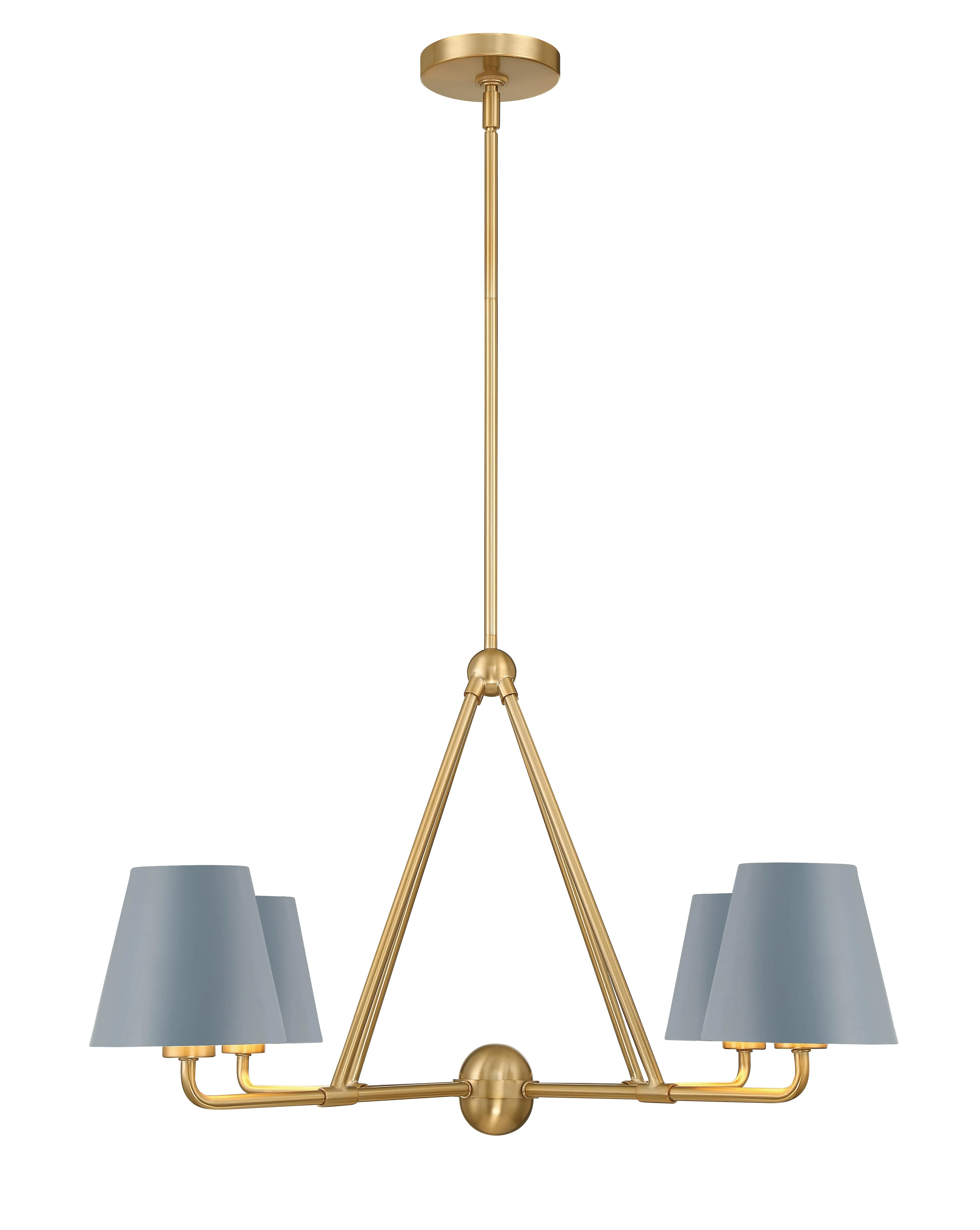 Crystorama Xavier 31.75'' Vibrant Gold + Blue Chandelier - Image 2