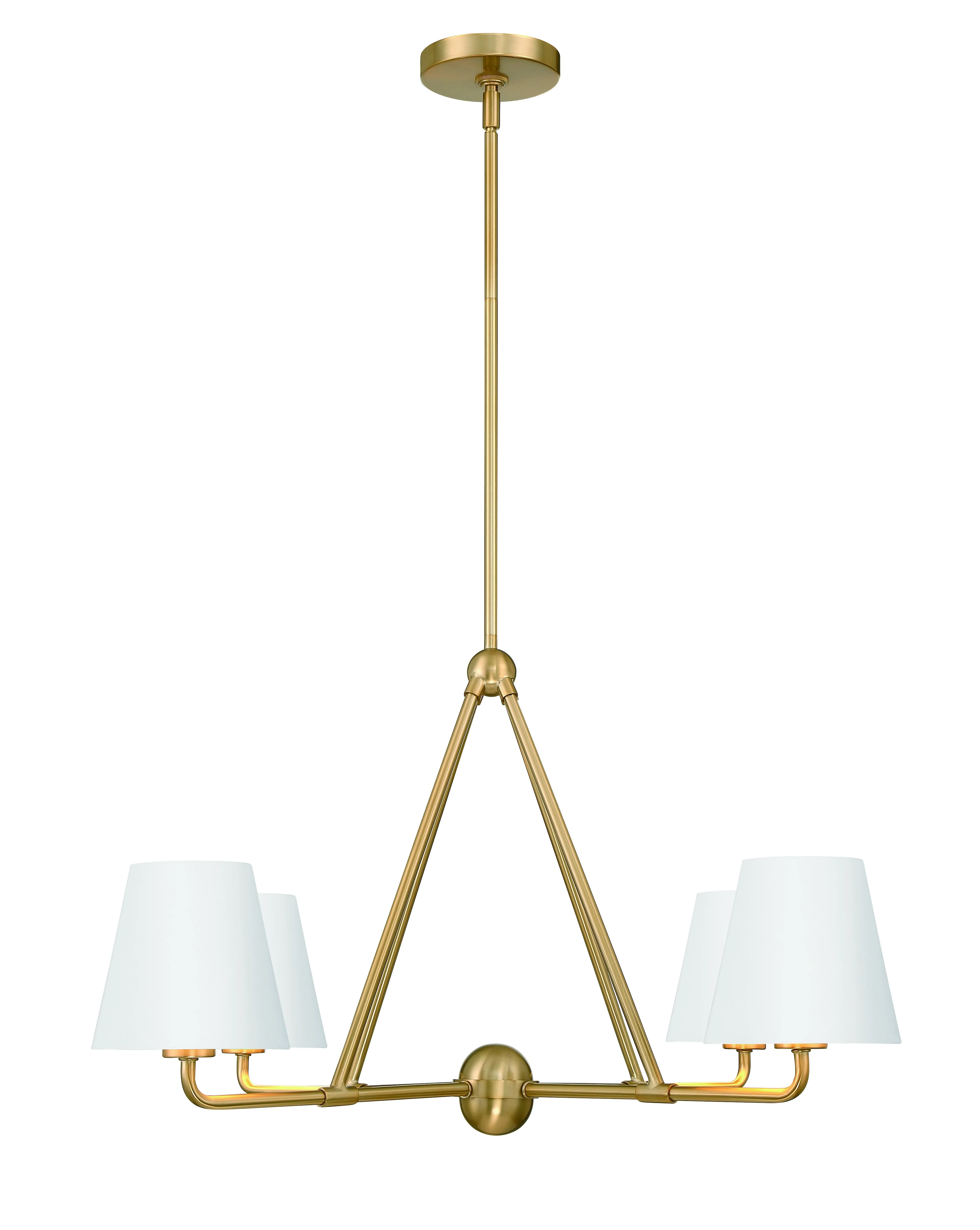 Crystorama Xavier 31.75'' Vibrant Gold + White Chandelier - Image 4