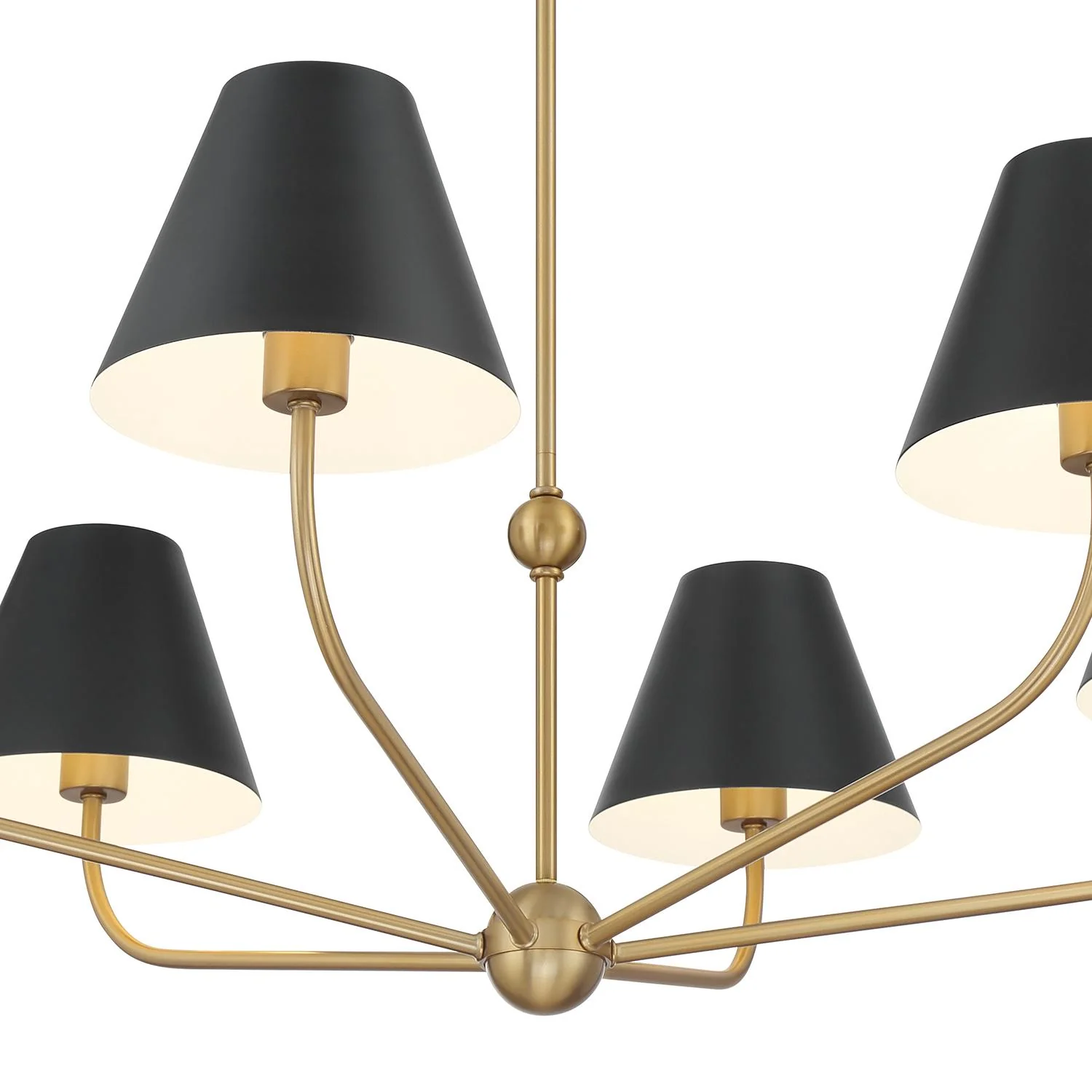 Crystorama Xavier 40'' Vibrant Gold + Black Chandelier - Image 4