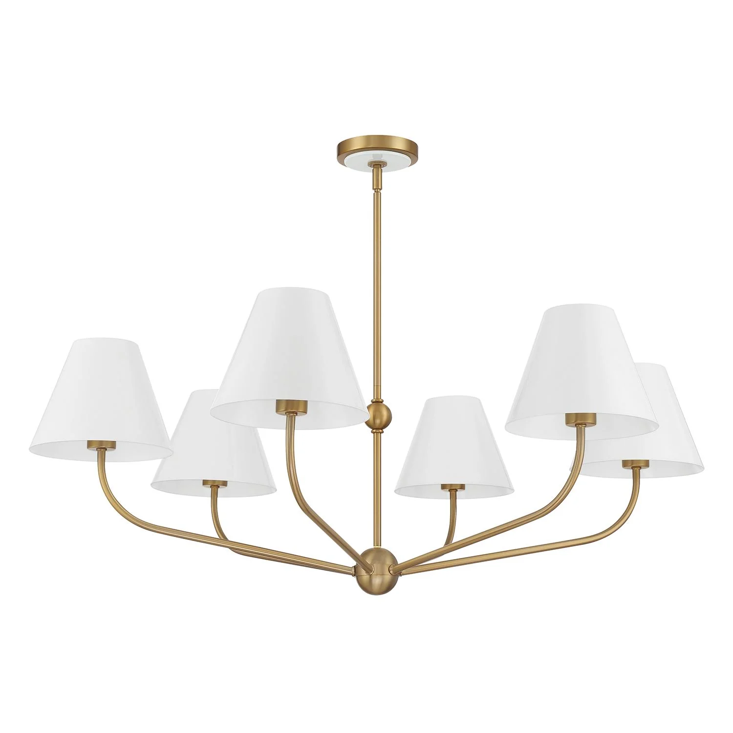 Crystorama Xavier 40'' Vibrant Gold + White Chandelier - Image 2