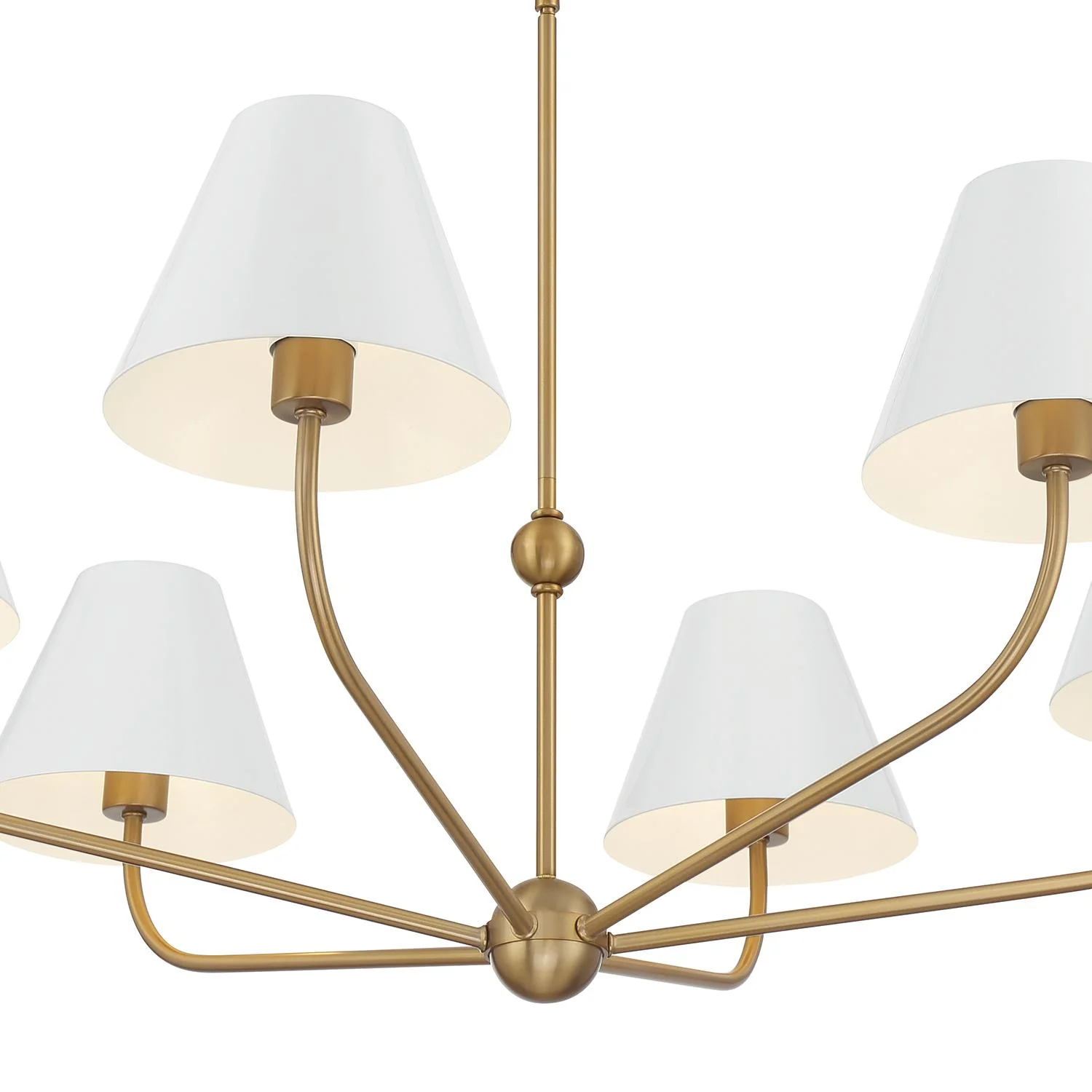 Crystorama Xavier 40'' Vibrant Gold + White Chandelier - Image 7