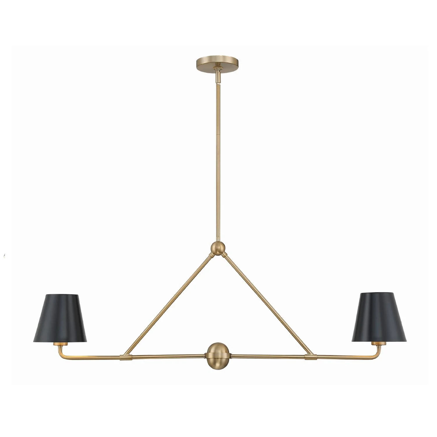 Crystorama Xavier 42'' Vibrant Gold Linear Chandelier