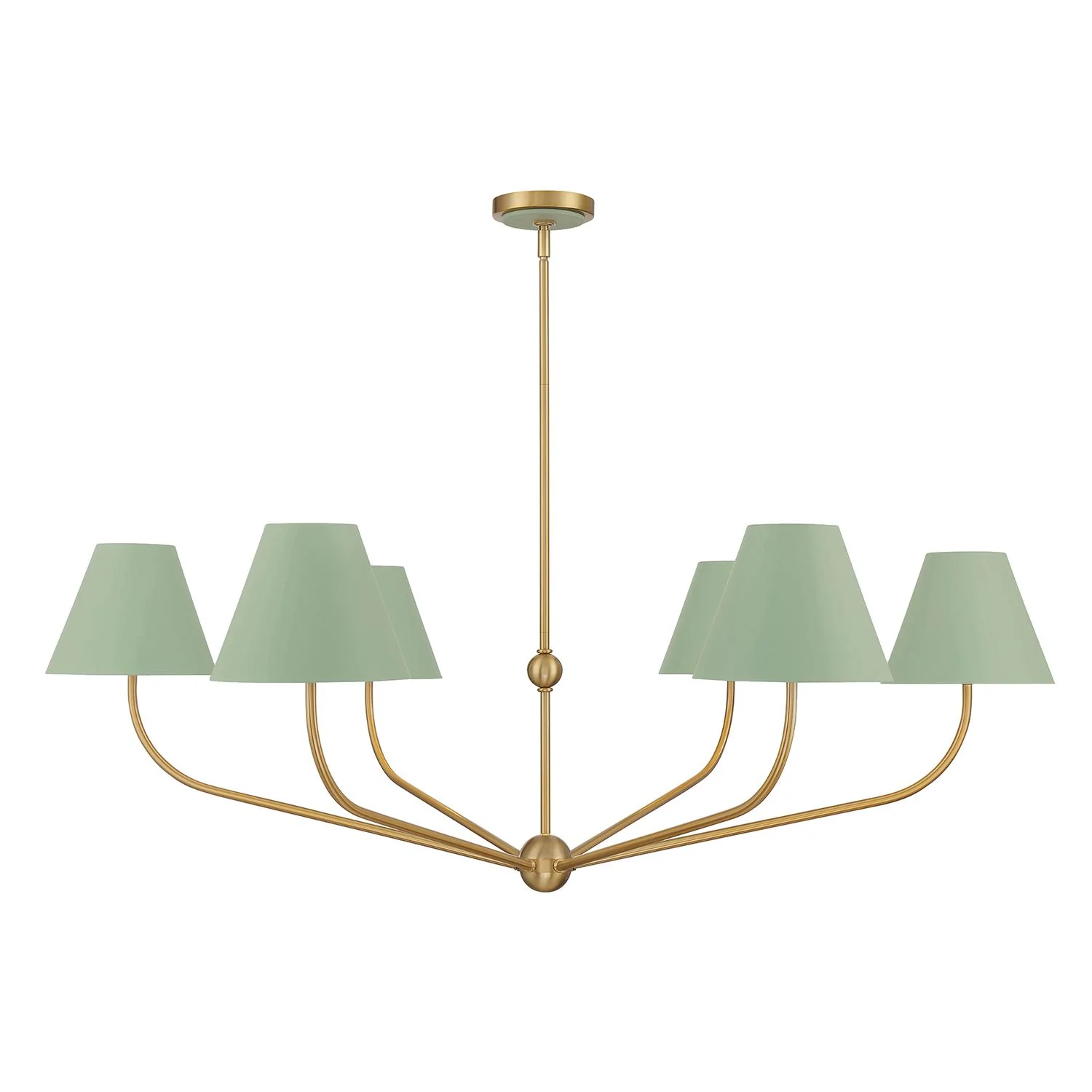 Crystorama Xavier 48'' Vibrant Gold + Green Chandelier - Image 4