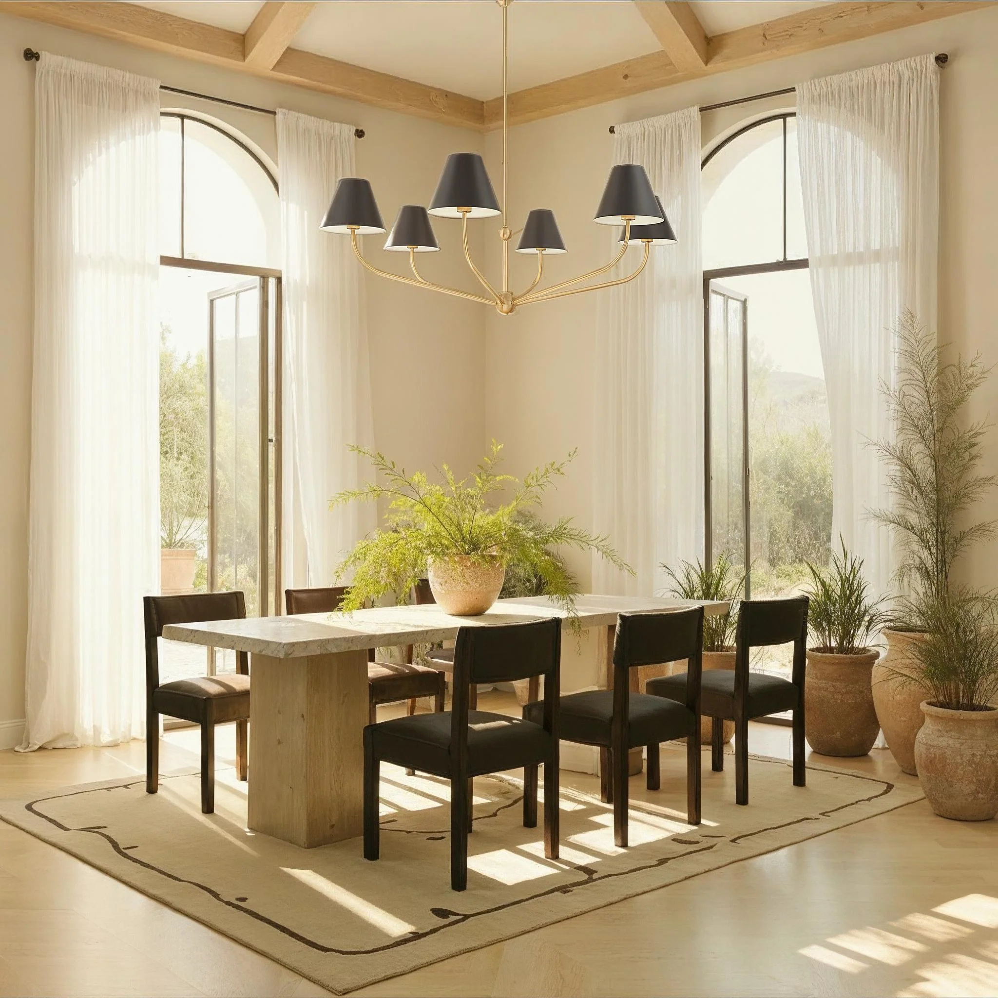 Crystorama Xavier 48'' Vibrant Gold + Matte Black Chandelier - Image 6