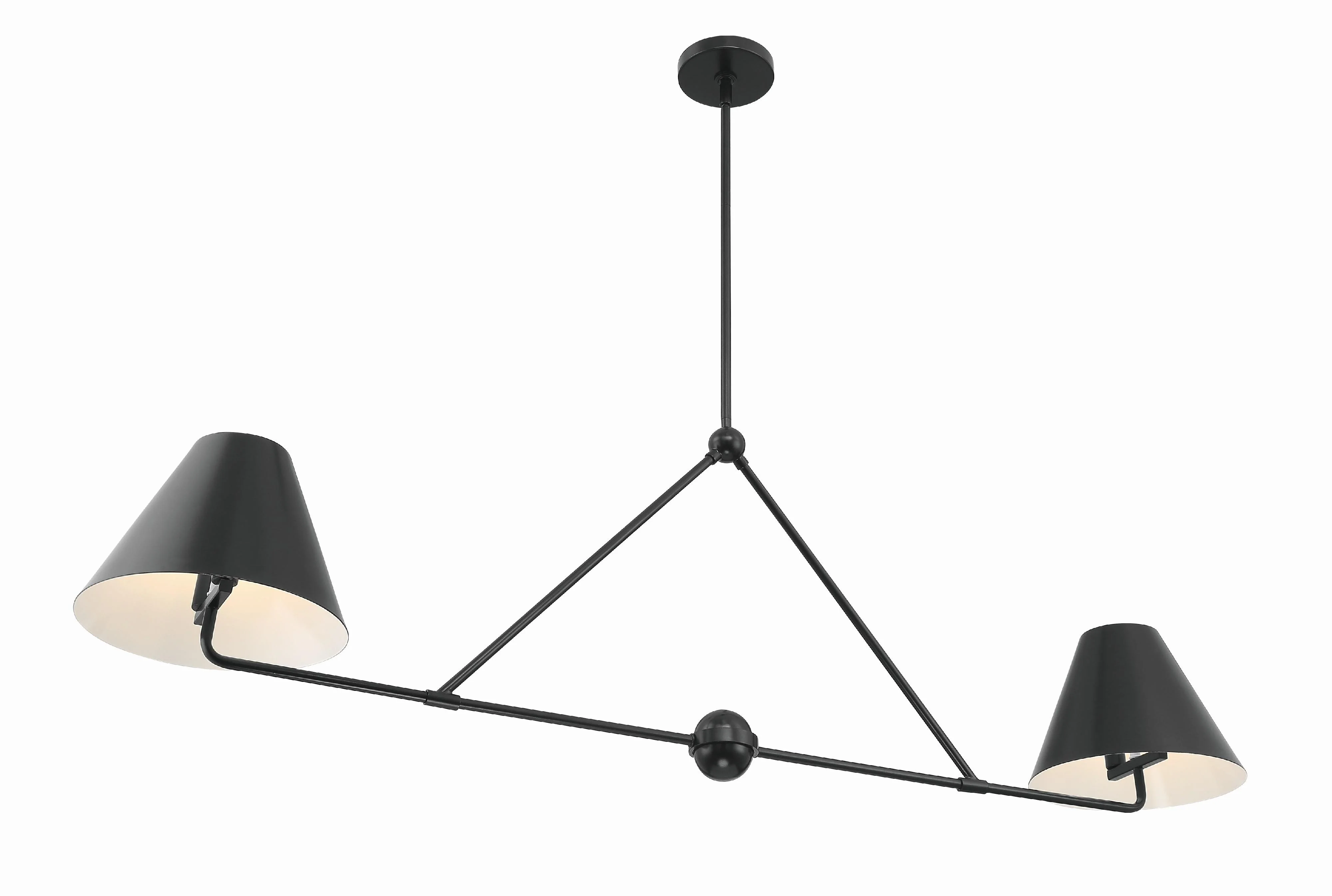 Crystorama Xavier 54'' Matte Black Linear Chandelier - Image 4