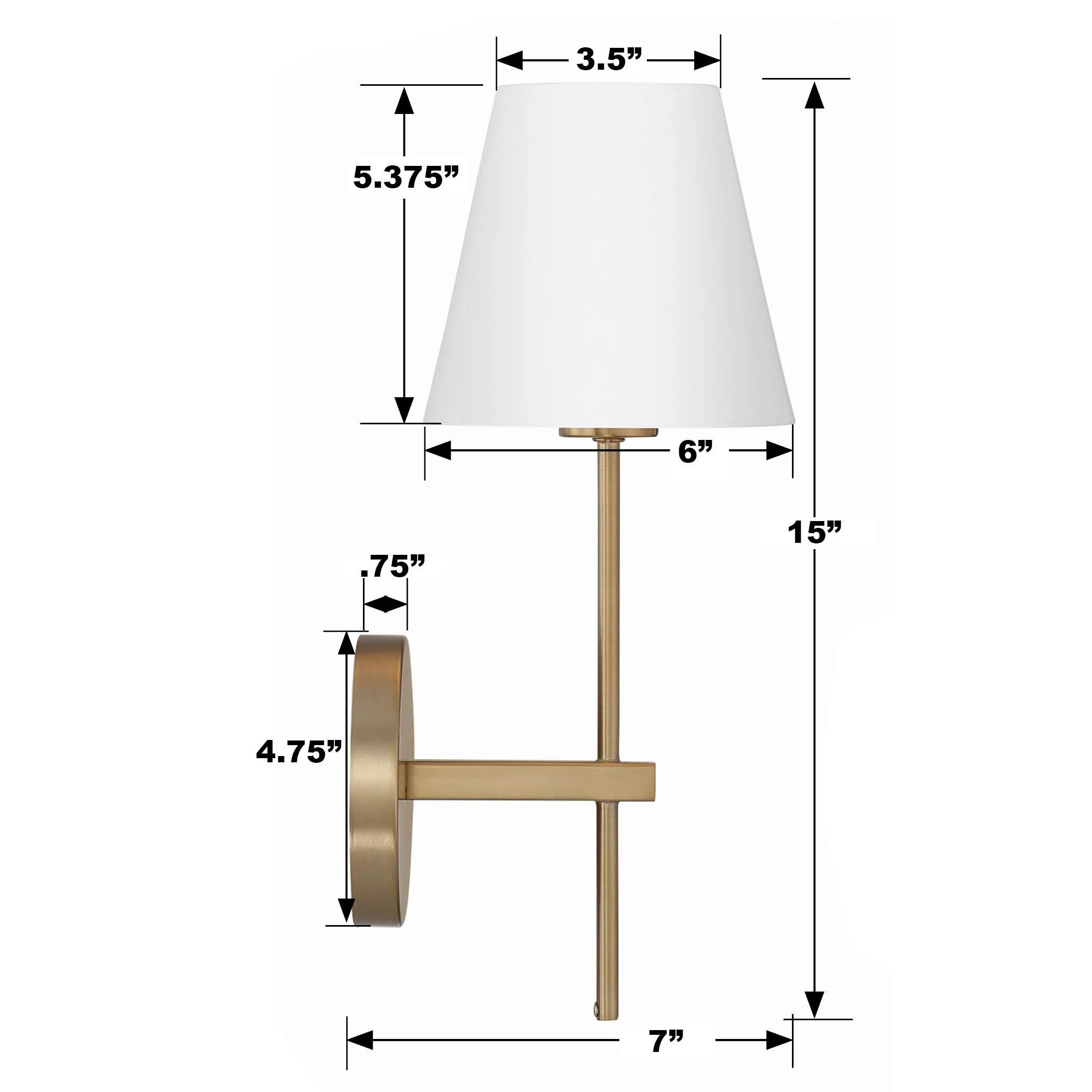 Crystorama Xavier 6'' Vibrant Gold Sconce - Image 11