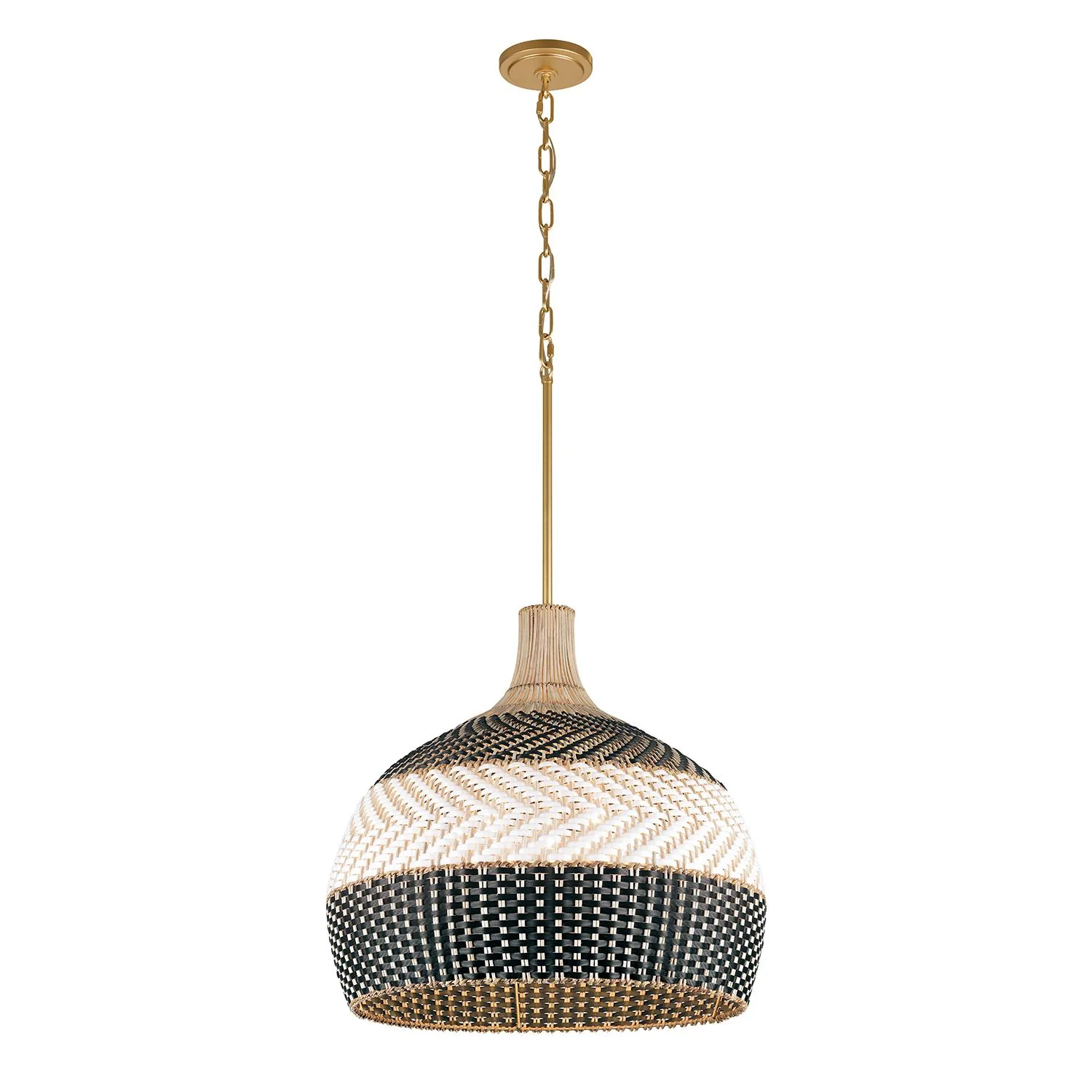Crystorama Zanzibar 21'' Soft Gold + Matte Black Pendant