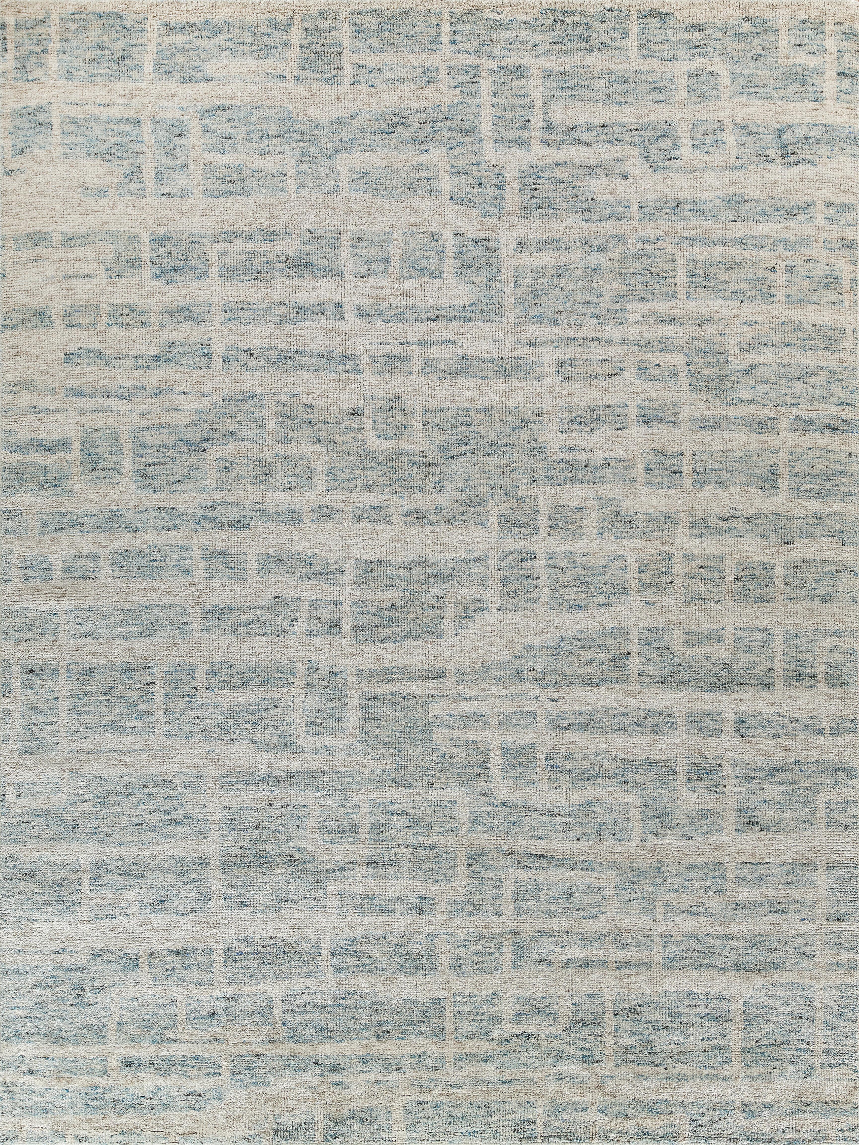 Exquisite Rugs Aldridge Hand-Knotted Wool/Bamboo Silk 4481 Light Blue/Ivory 9' X 6' Area Rug - Image 2