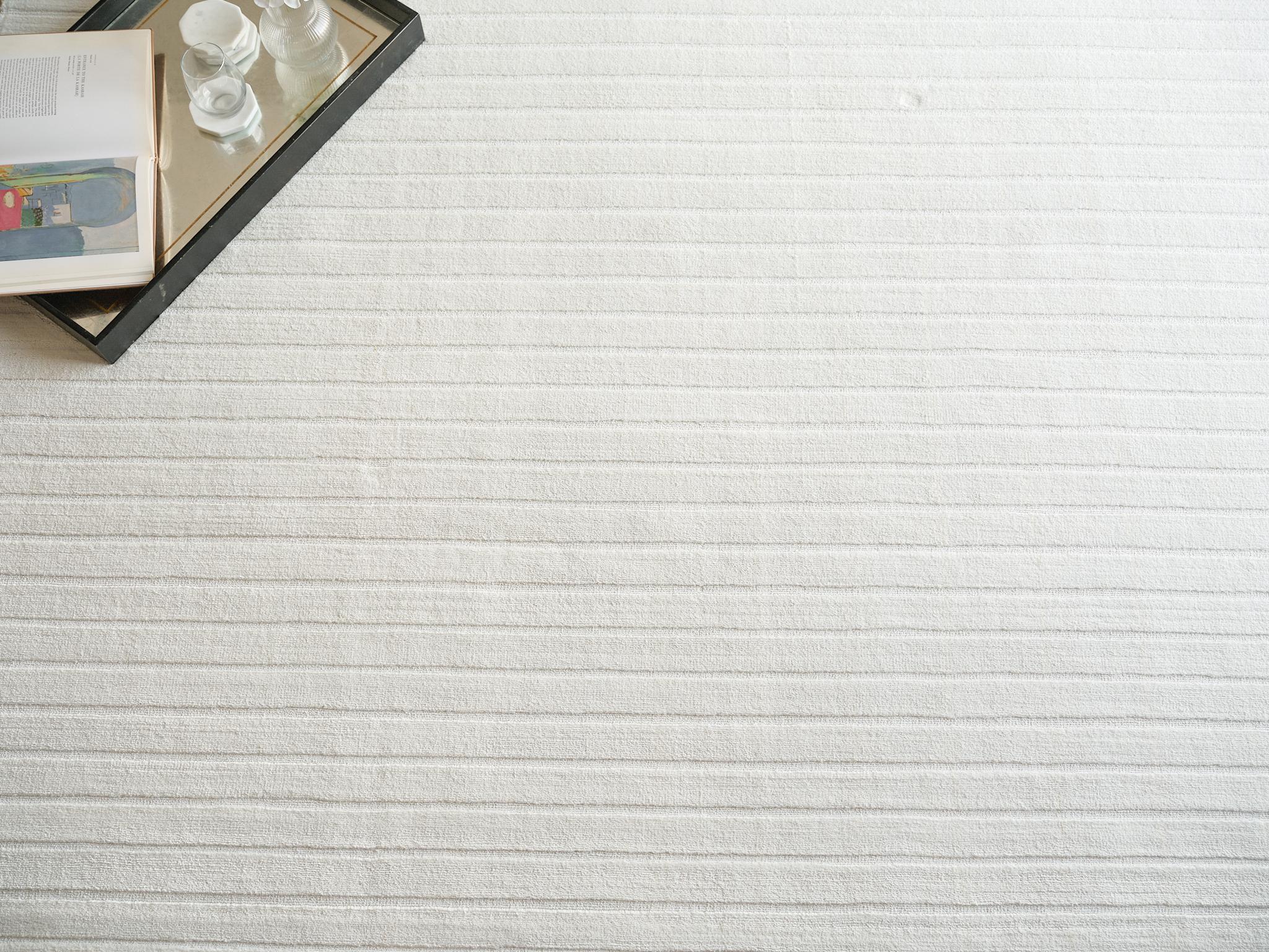 Exquisite Rugs Amani Modern Handmade Silky Nylon In 6763 White 18' X 14' Area Rug - Image 7