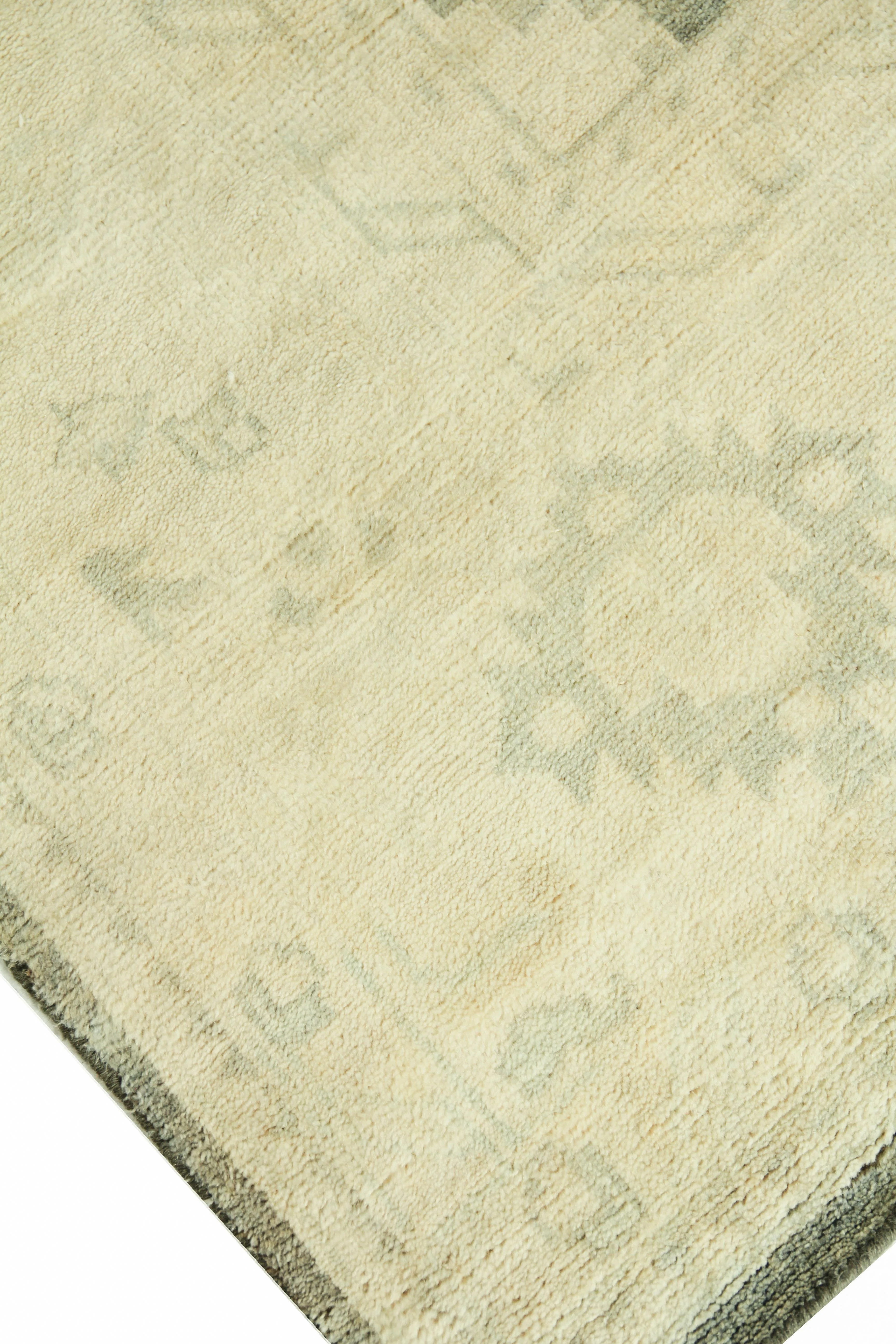 Exquisite Rugs Antique Weave Oushak Hand Knotted New Zealand Wool In 3381 Olive/Multi 14' X 10' Area Rug - Image 3