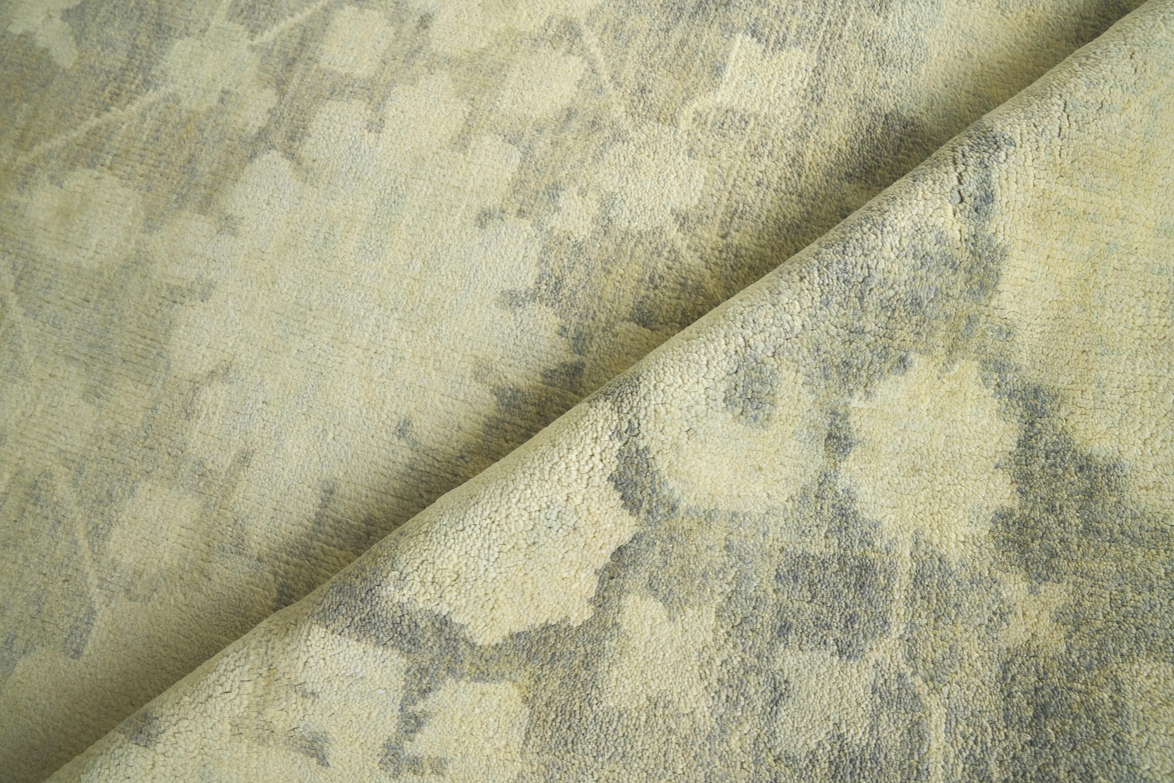 Exquisite Rugs Antique Weave Oushak Hand Knotted New Zealand Wool In 3381 Olive/Multi 14' X 10' Area Rug - Image 5