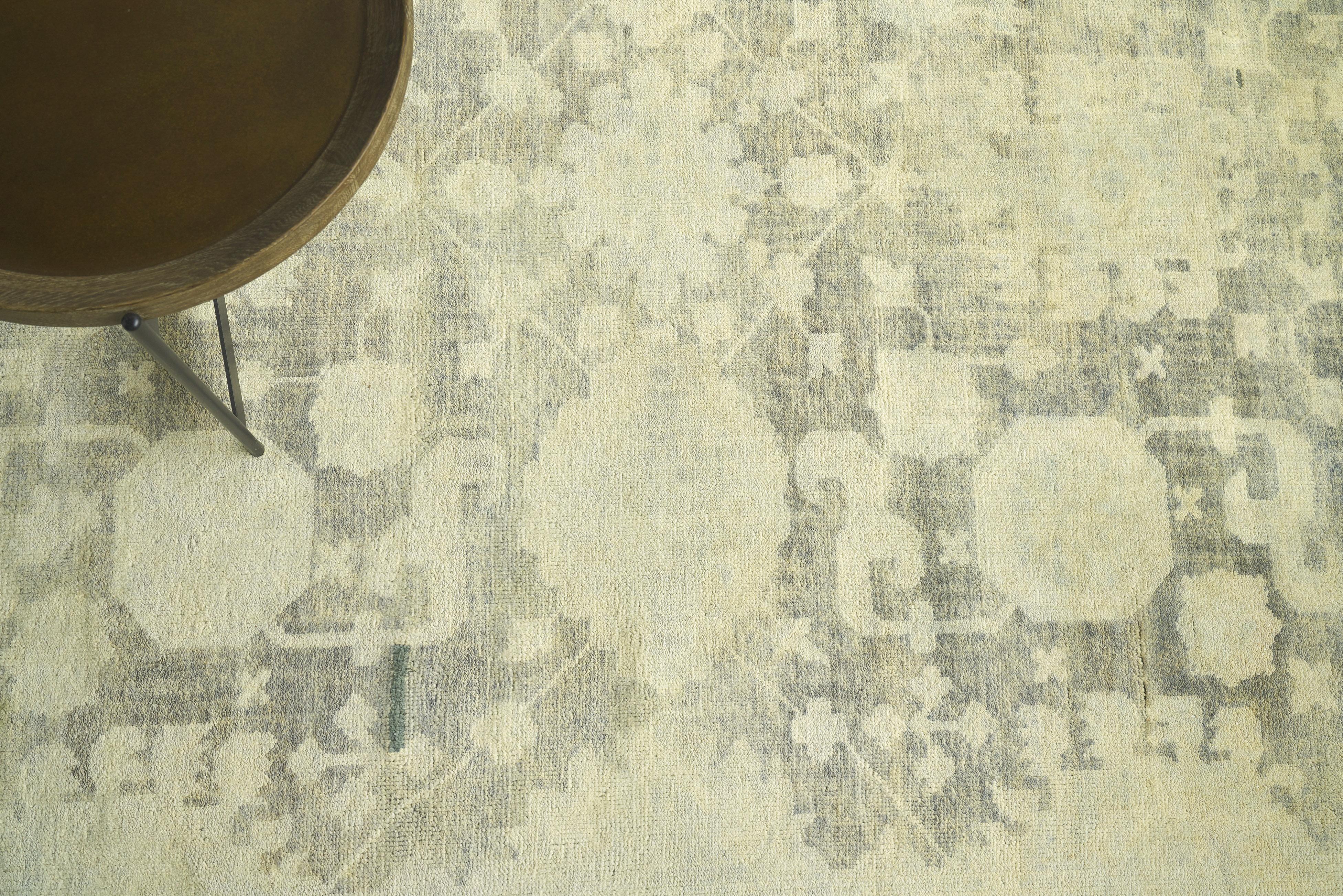 Exquisite Rugs Antique Weave Oushak Hand Knotted New Zealand Wool In 3381 Olive/Multi 14' X 10' Area Rug - Image 6
