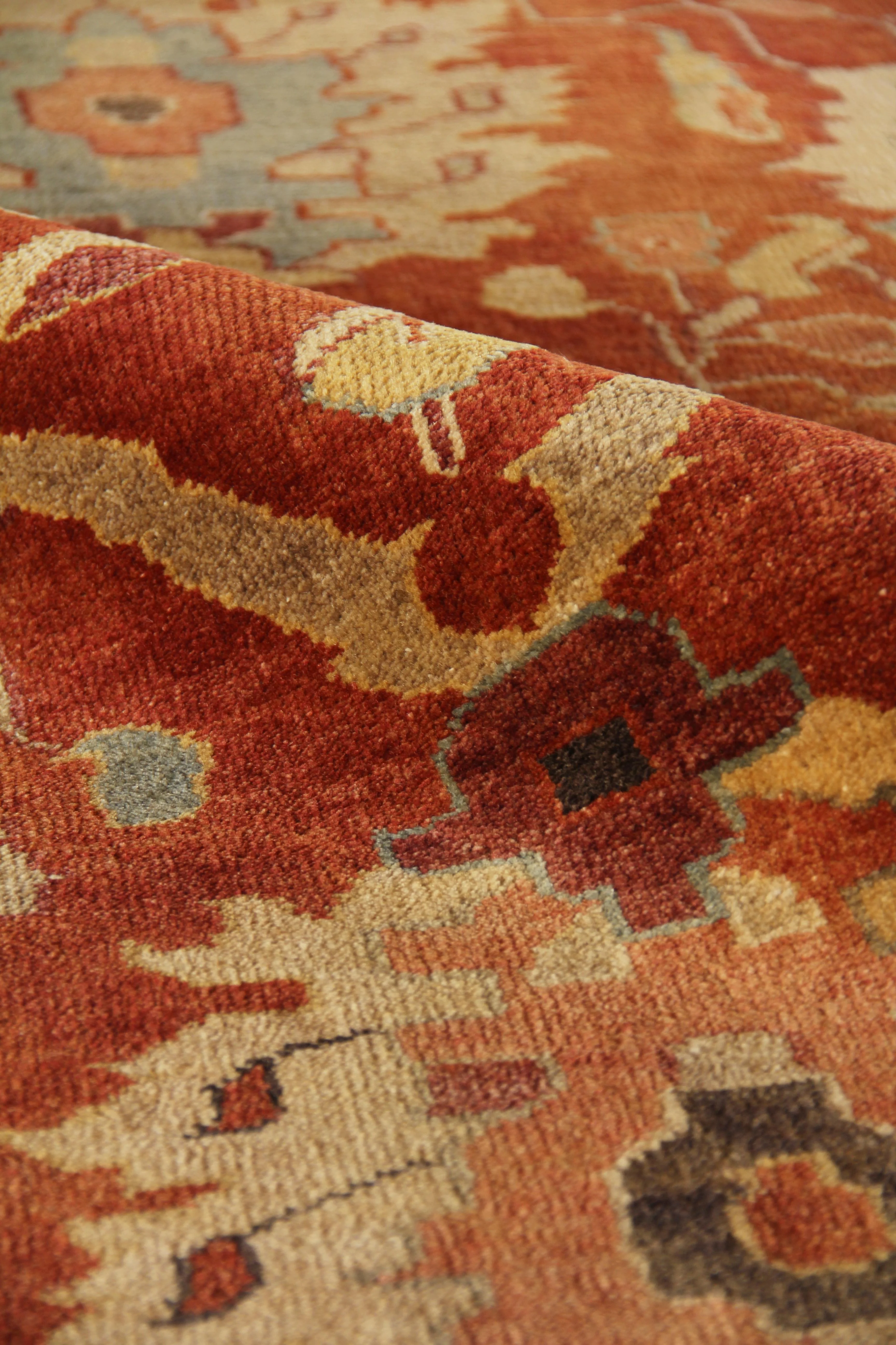 Exquisite Rugs Antique Weave Serapi Hand Knotted New Zealand Wool In 8340 Red/Ivory 14' X 10' Area Rug - Image 4