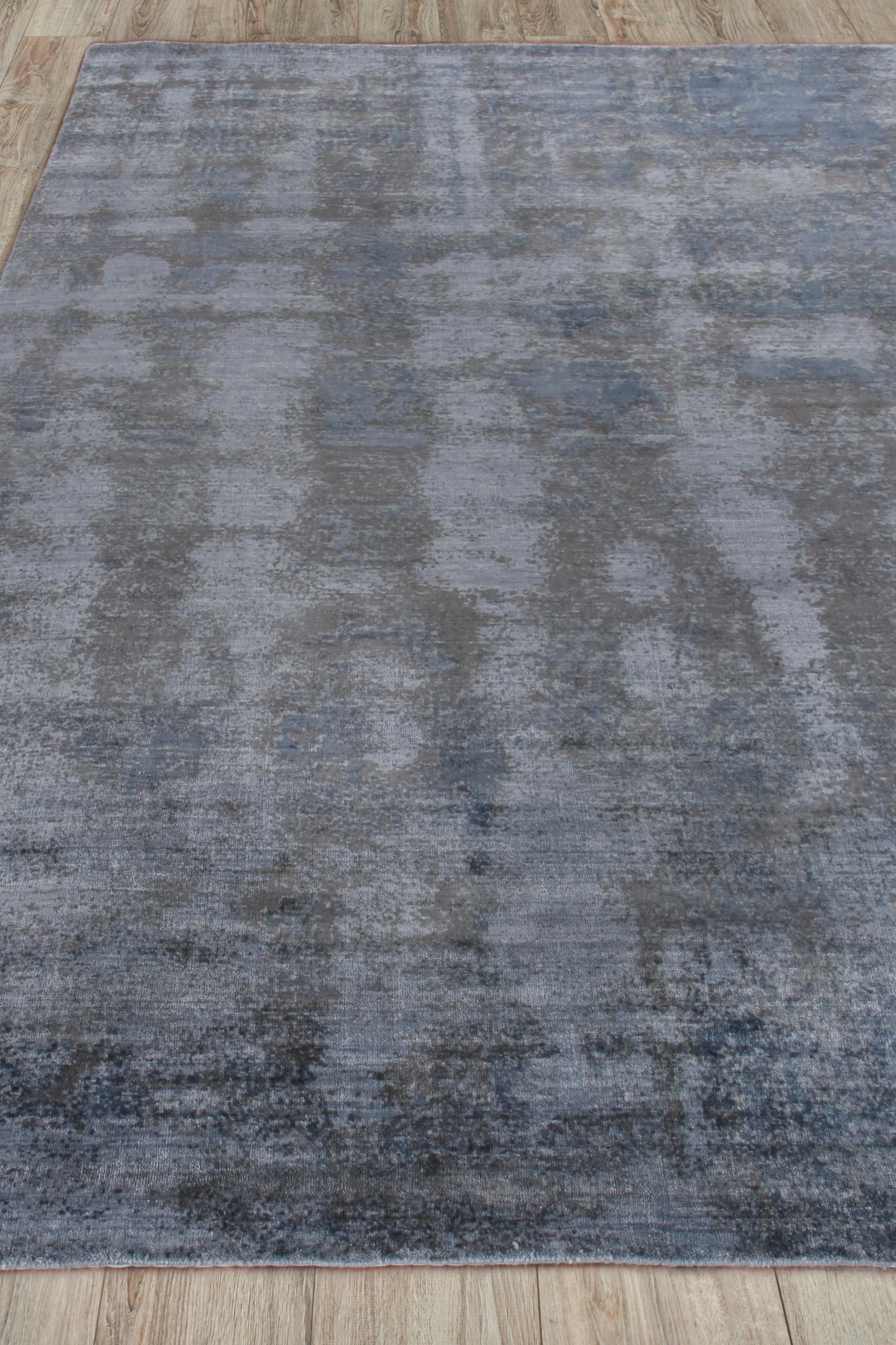 Exquisite Rugs Antolini Hand Loomed Bamboo Silk In 2528 Blue/Gray 10' X 8' Area Rug - Image 4
