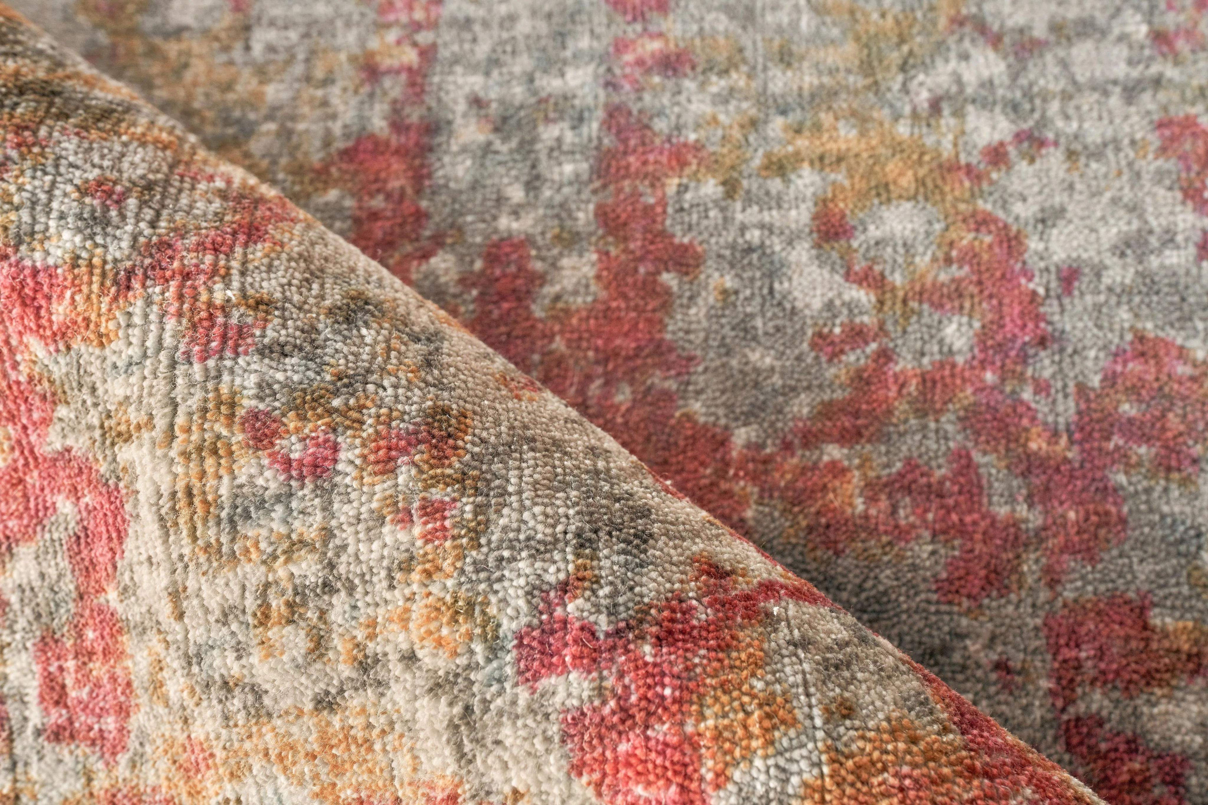 Exquisite Rugs Antolini Hand Loomed Bamboo Silk In 3942 Green/Rust 10' X 8' Area Rug - Image 5