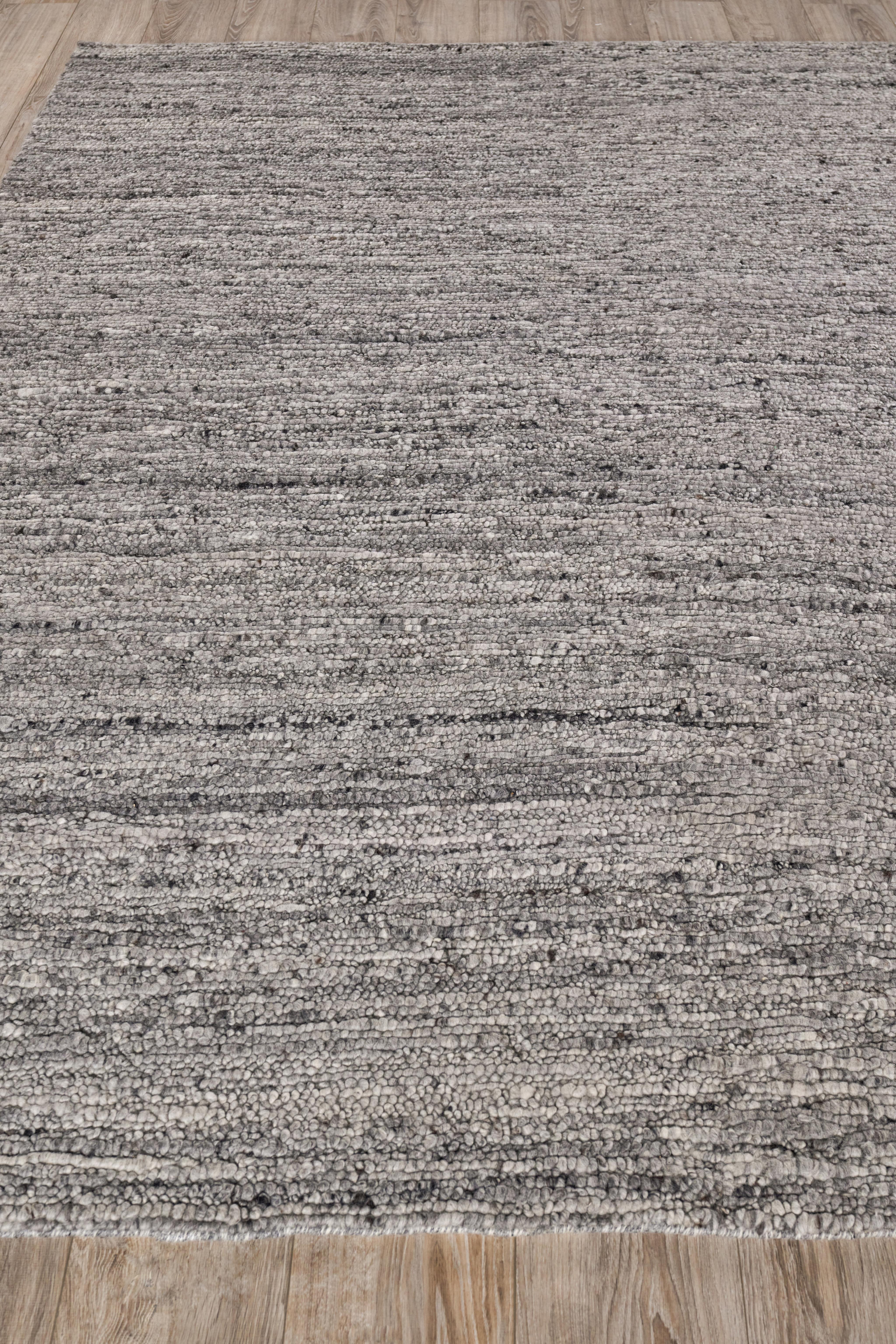Exquisite Rugs Borelli Hand-Loomed New Zealand Wool 4712 Light Gray 10' X 8' Area Rug - Image 4